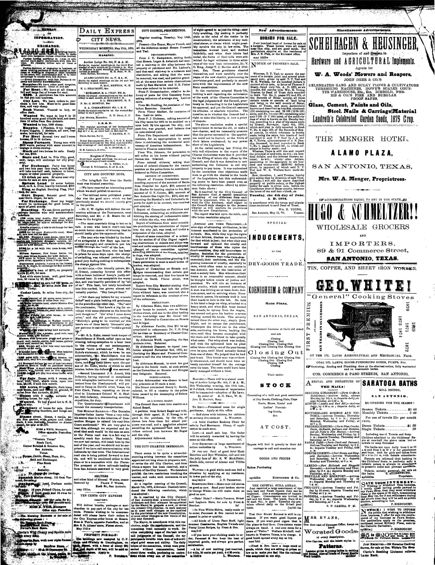 San Antonio Express17May1876blackoff 1