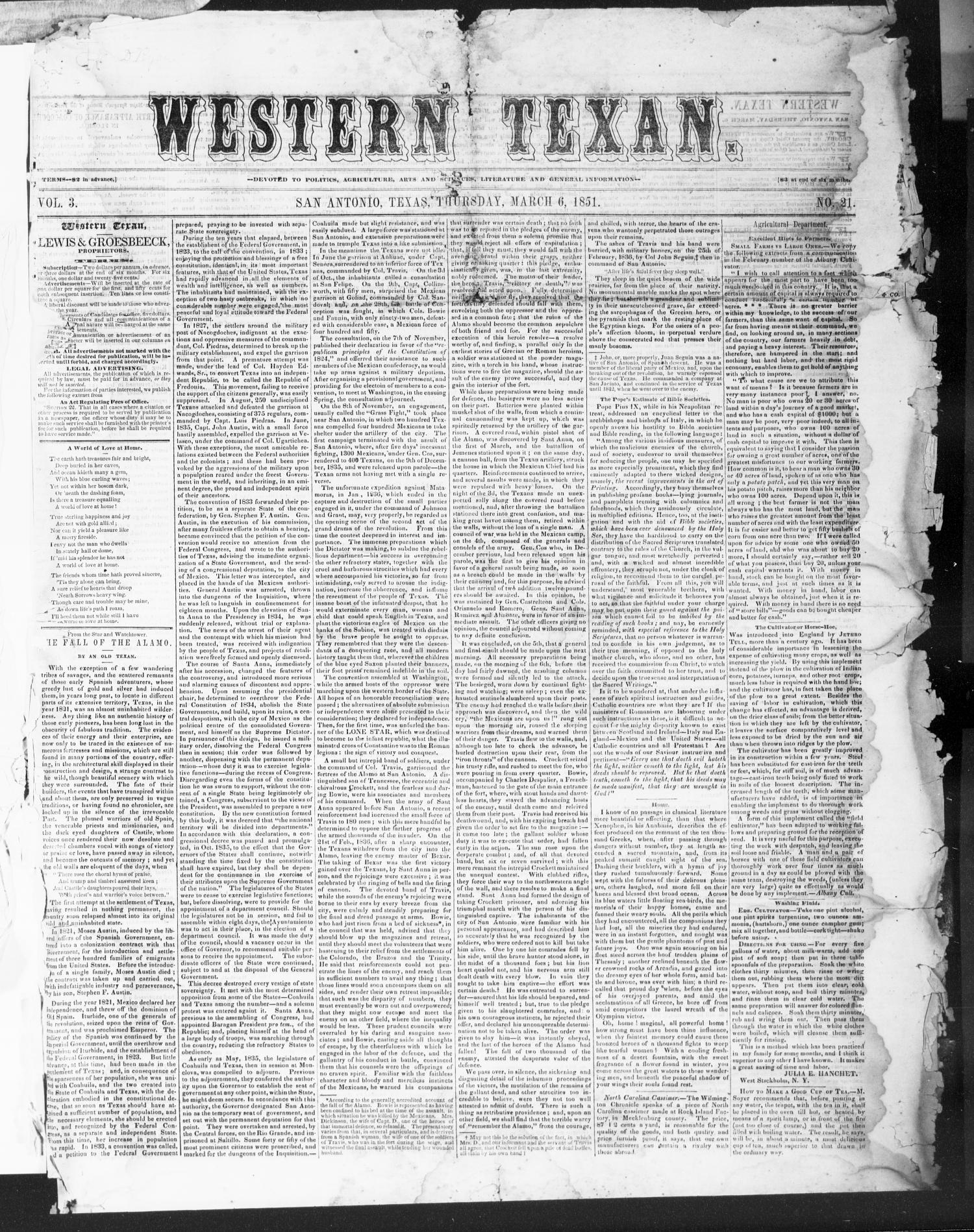 1851Mar6Pg1C1-5AlamoBattle