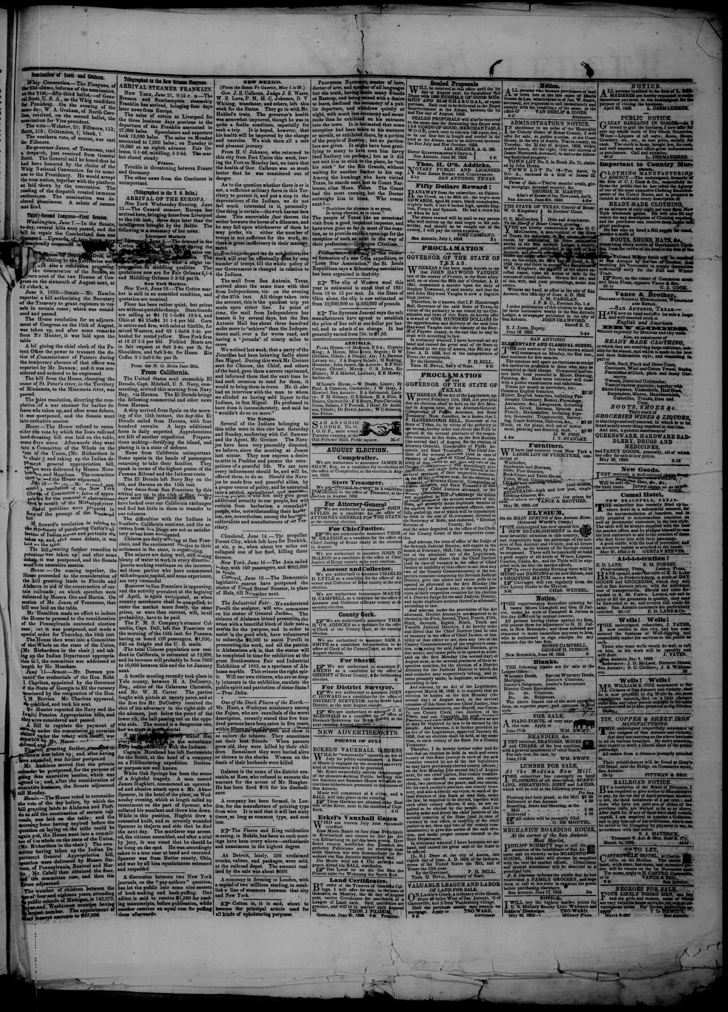1852Jul1SALedgerPg3C6MeatMarket