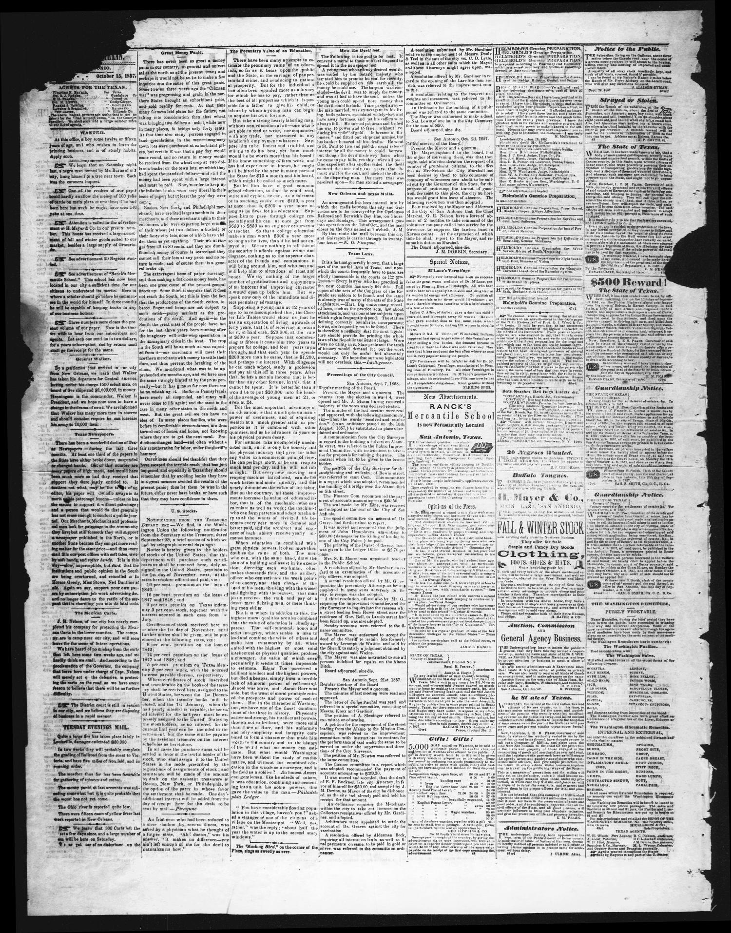 1857Oct15Pg2C5MarshalLeaveON