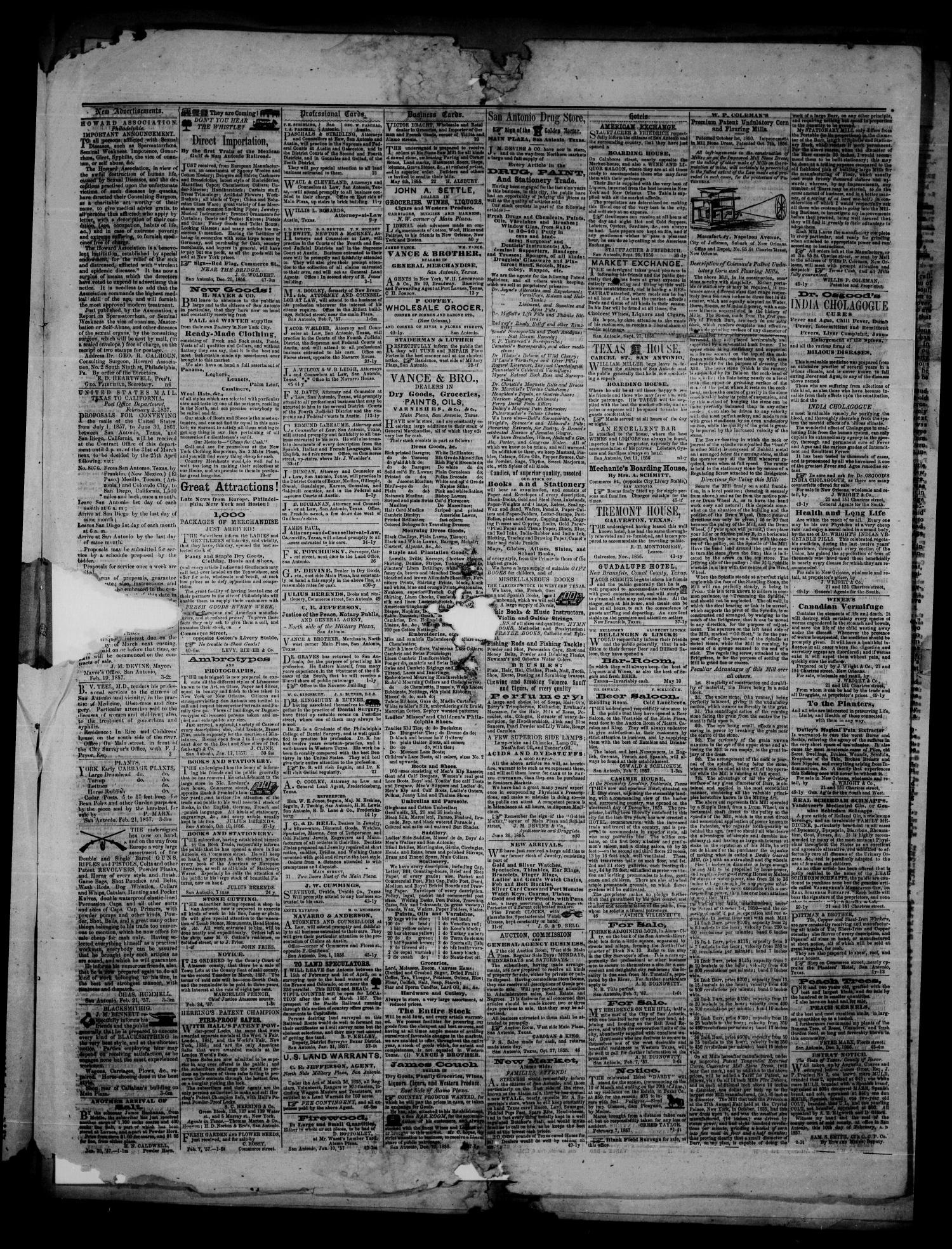 1857Feb28Pg3LedgerC6AdvMarketHouse