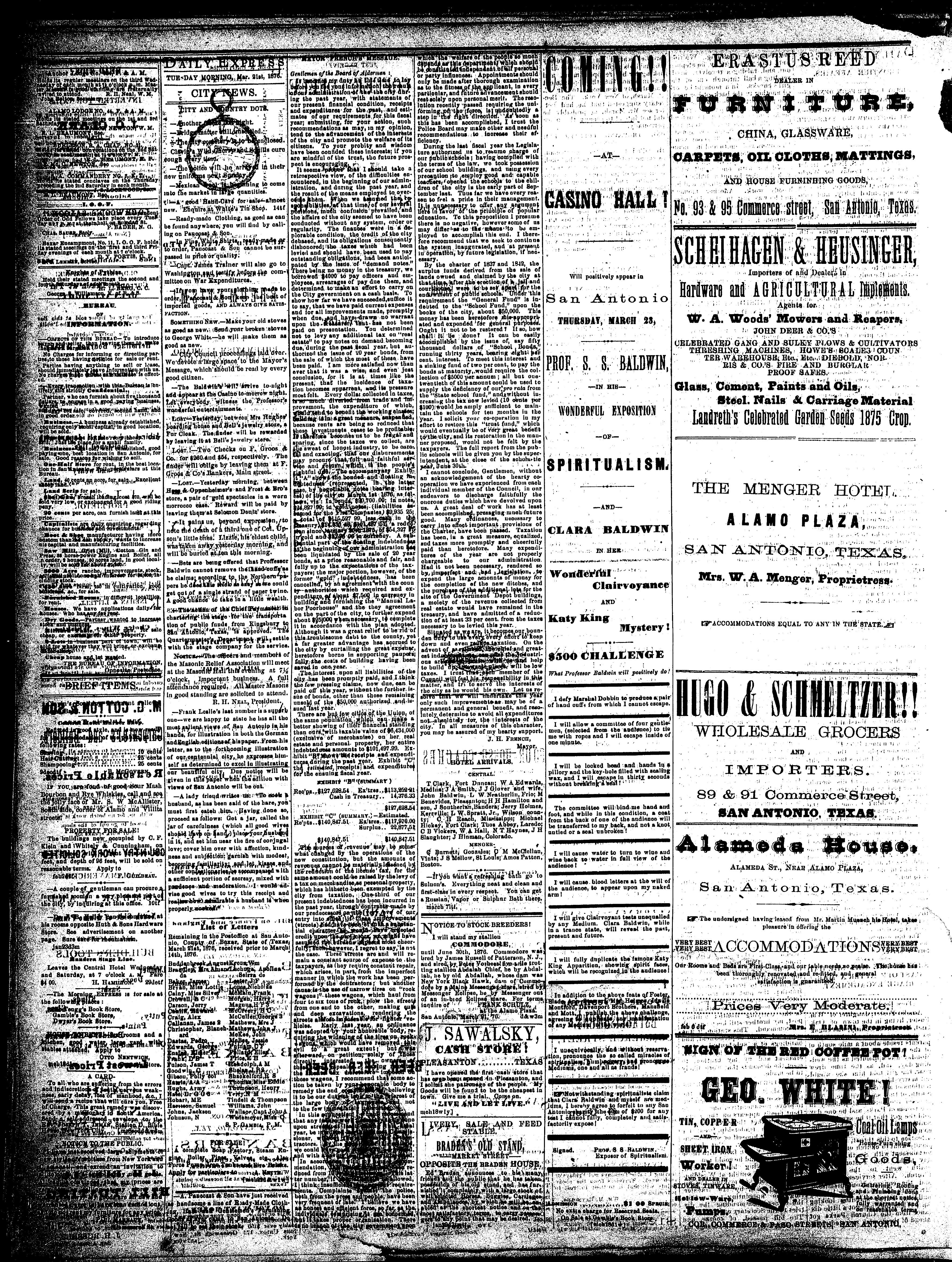 San Antonio Express21Mar1876C2Unif-page1