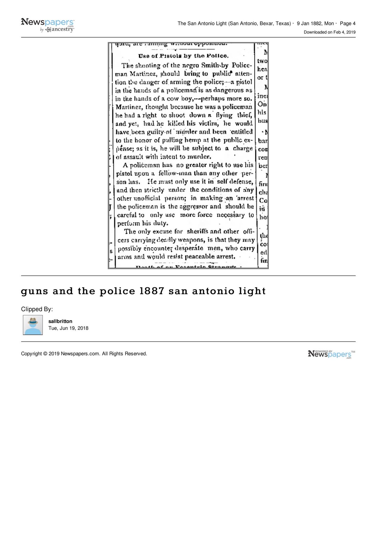 Use Of Guns By Police In SALight