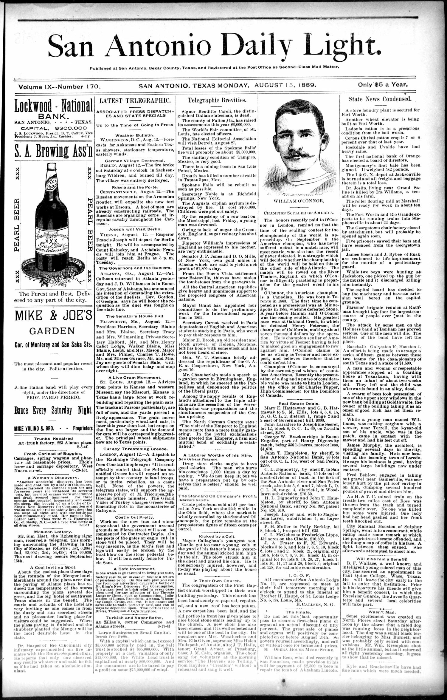 1889Aug12Pg1C1AlamoPlazaPavingNotDone