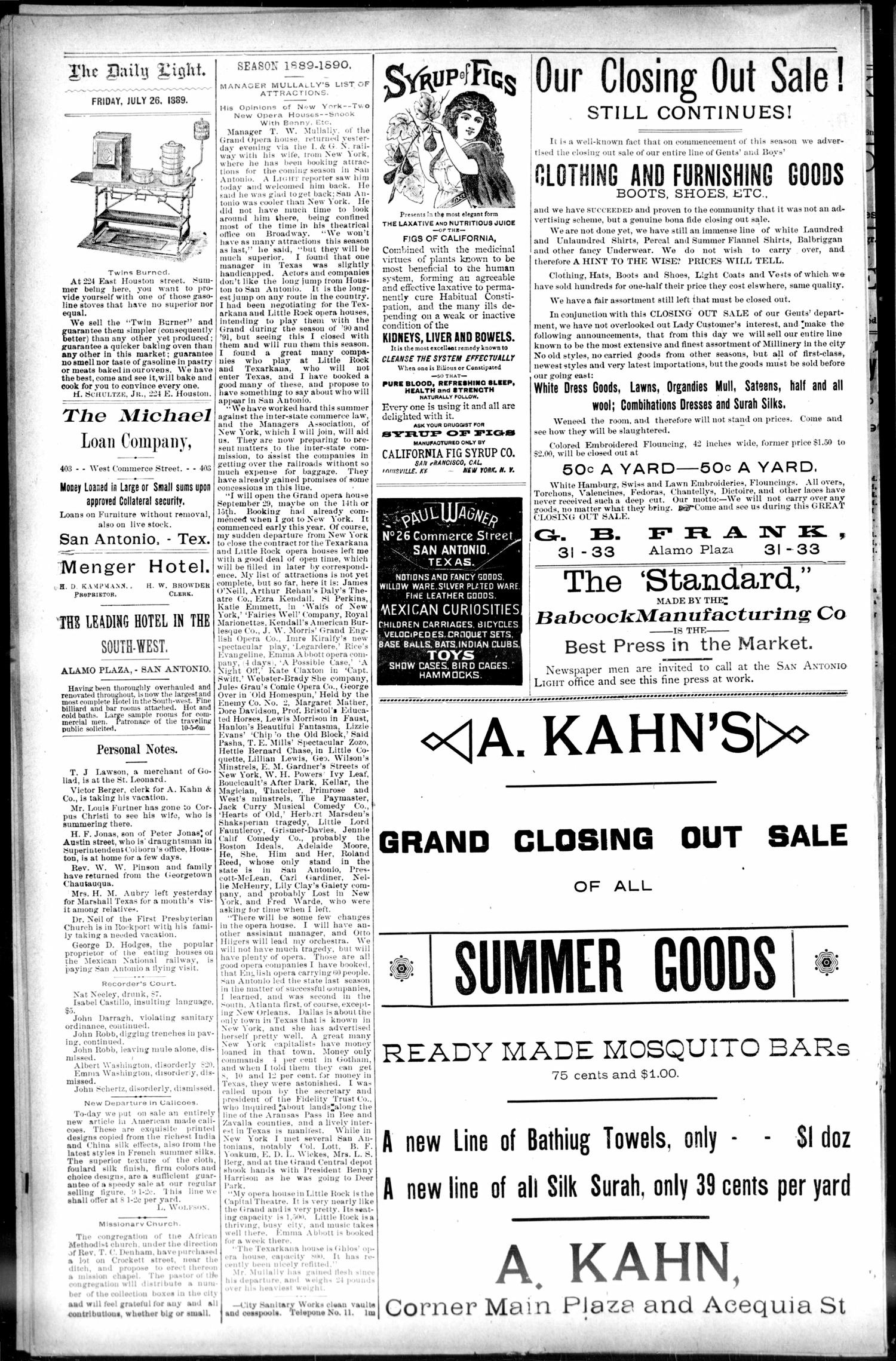 1889Jul26Pg4C1StreetRailwayWarArrests