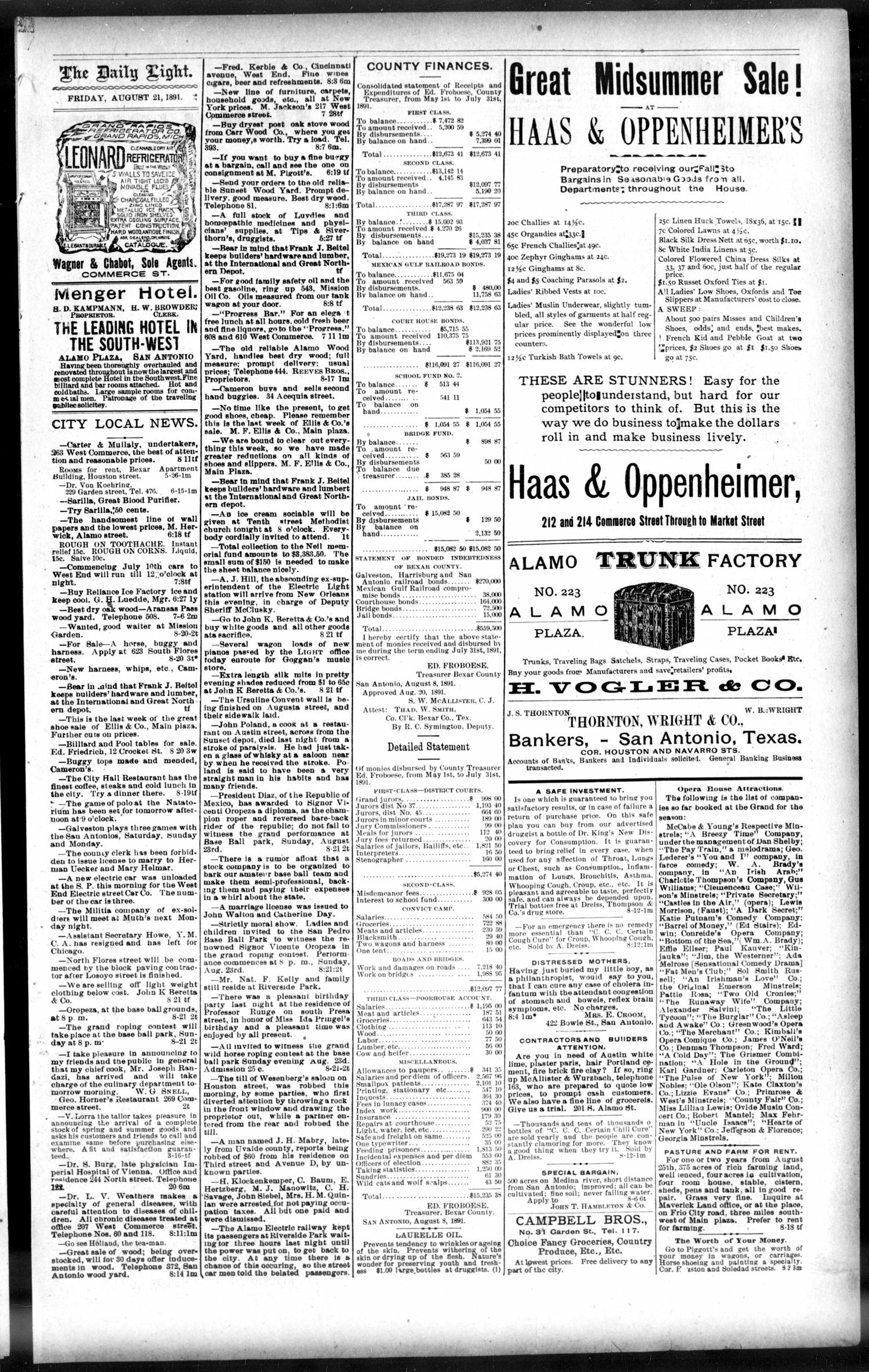1891Aug21Pg5C1ElecStreetCarNewCarArrived