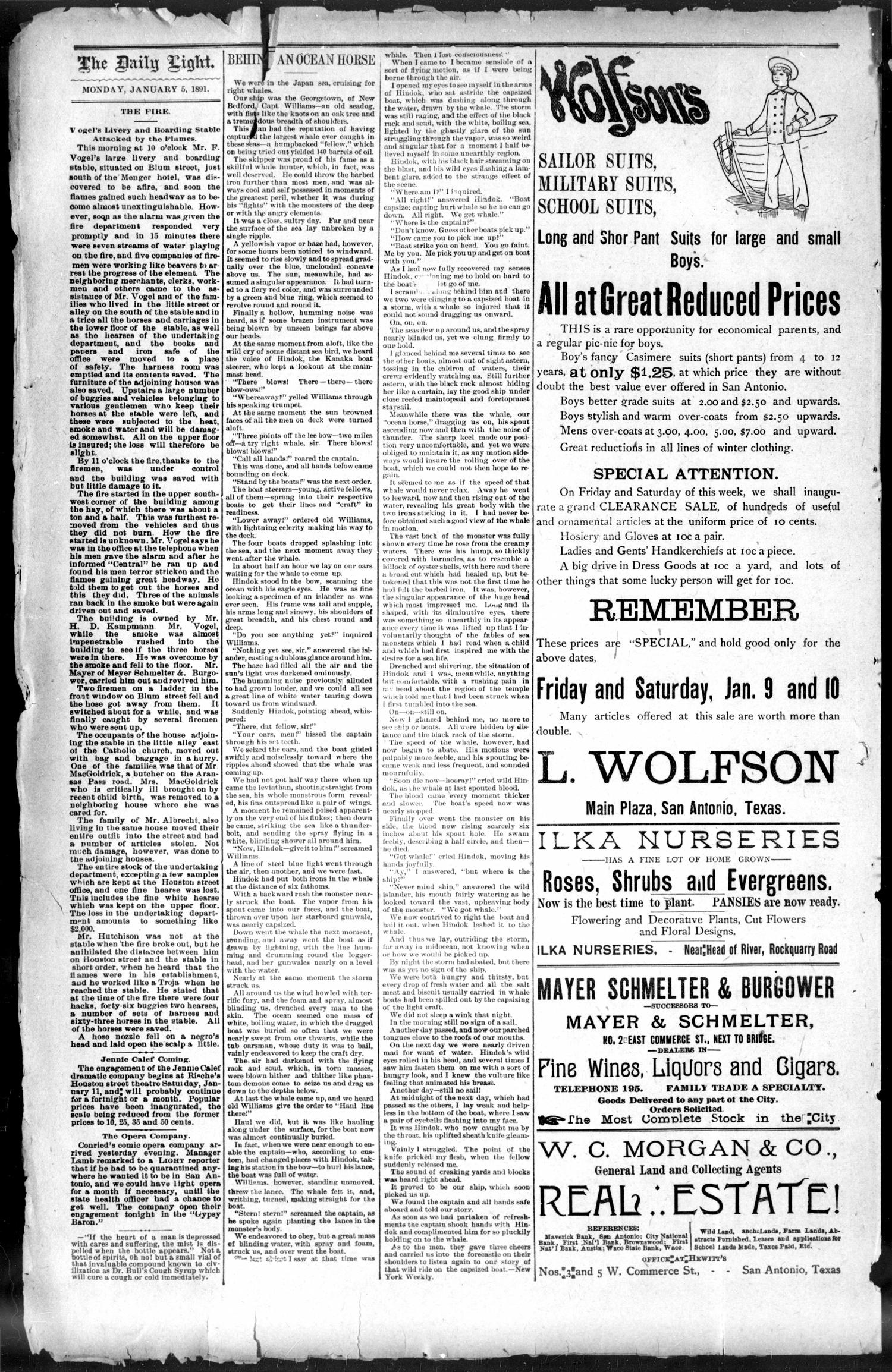 1891Jan5Pg8C1LiveryFireBlumStreet