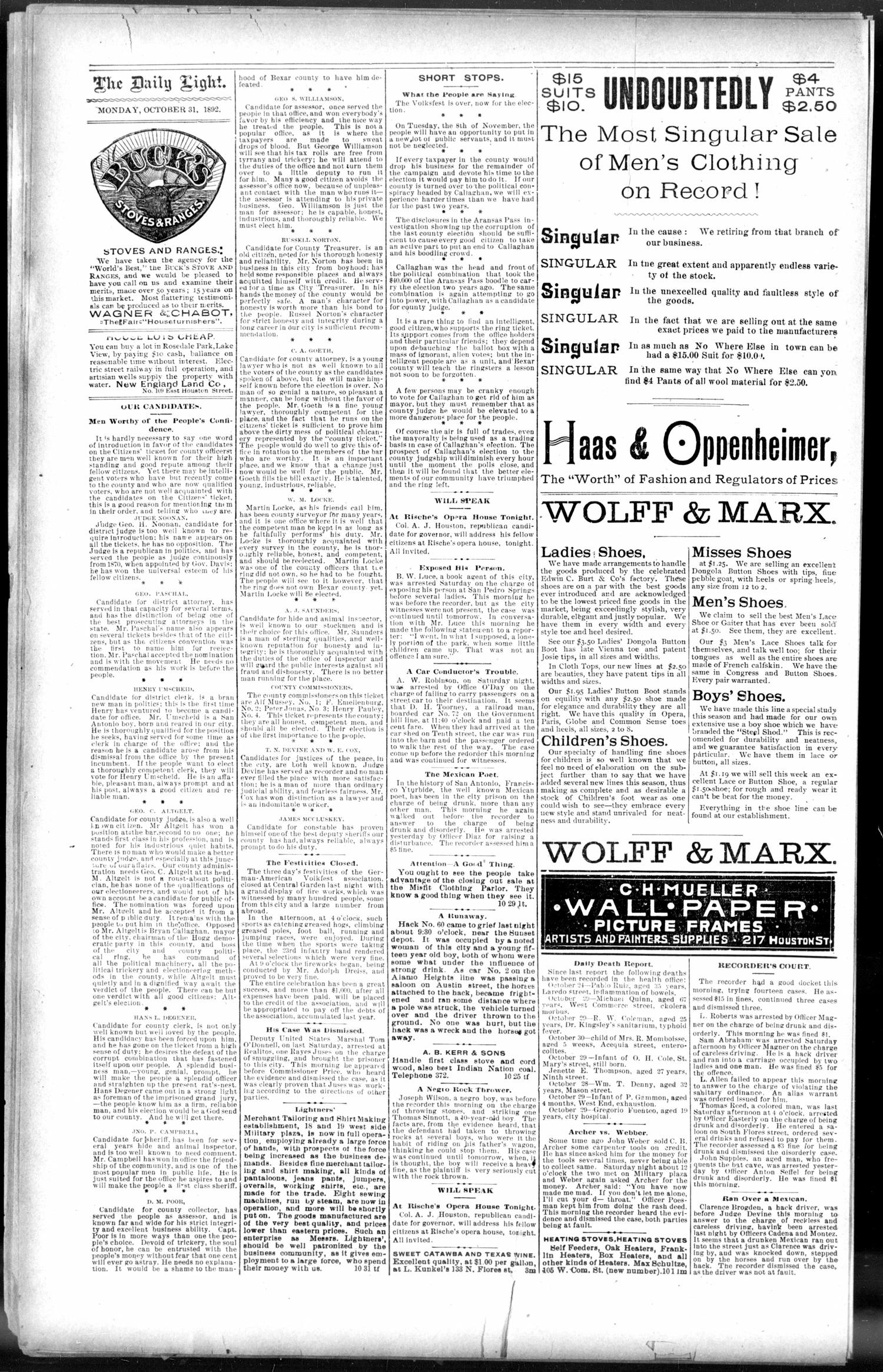 1892Oct31Pg4C5ArrestsONs