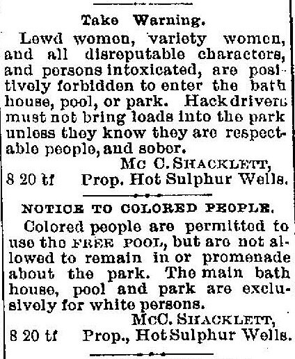 Park Warnings Racial Crp