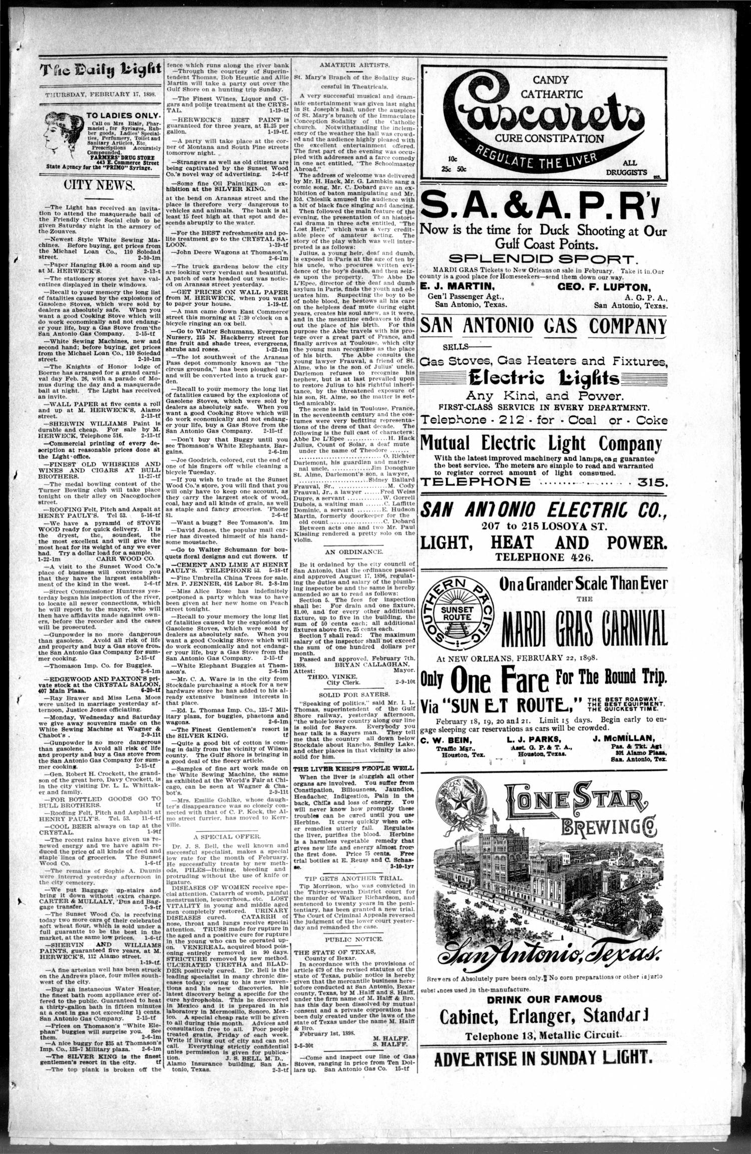 1898Feb17Pg7C1C&MBus&BagAdv