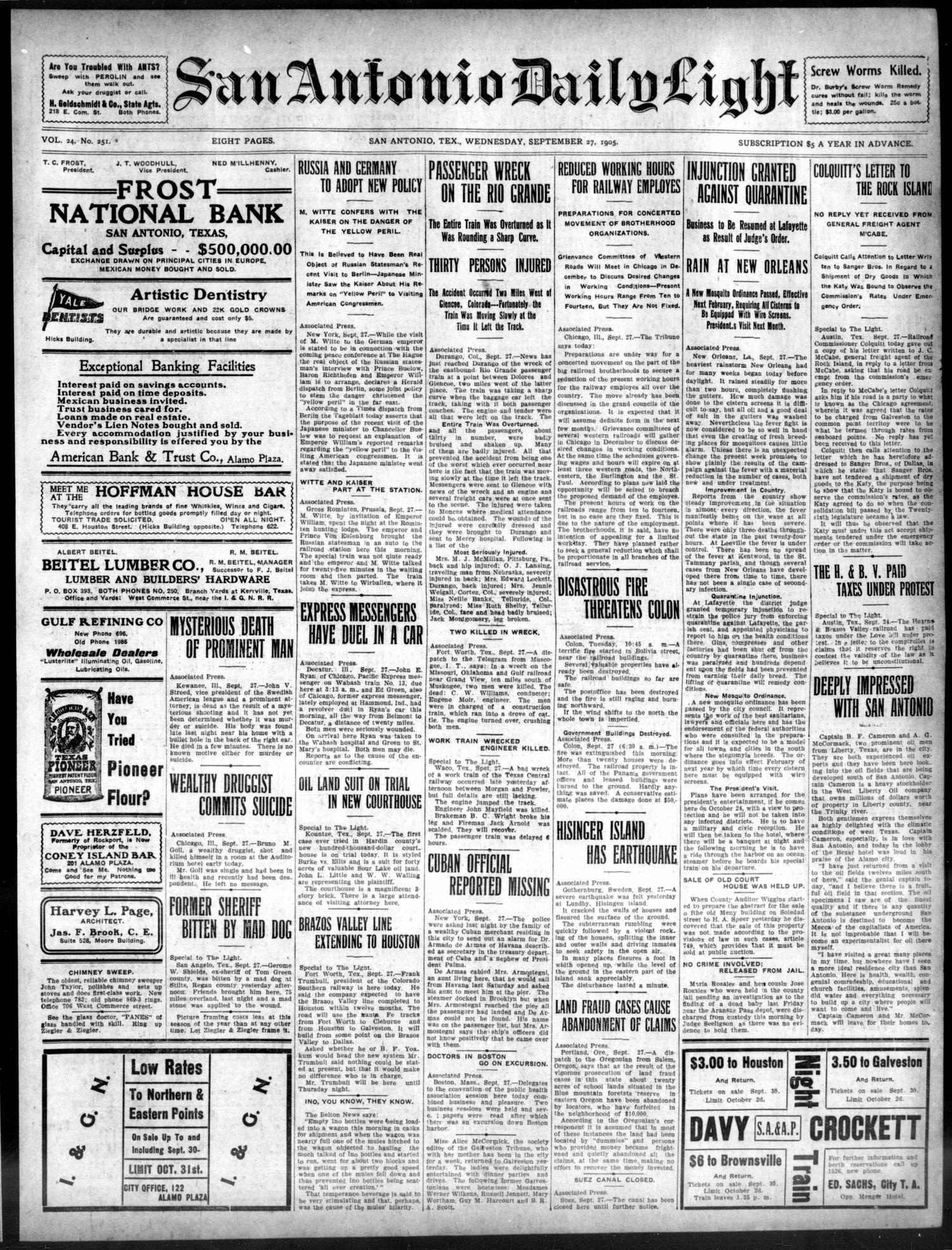 1905Sep27Pg1C6MenyBldgSaleProb