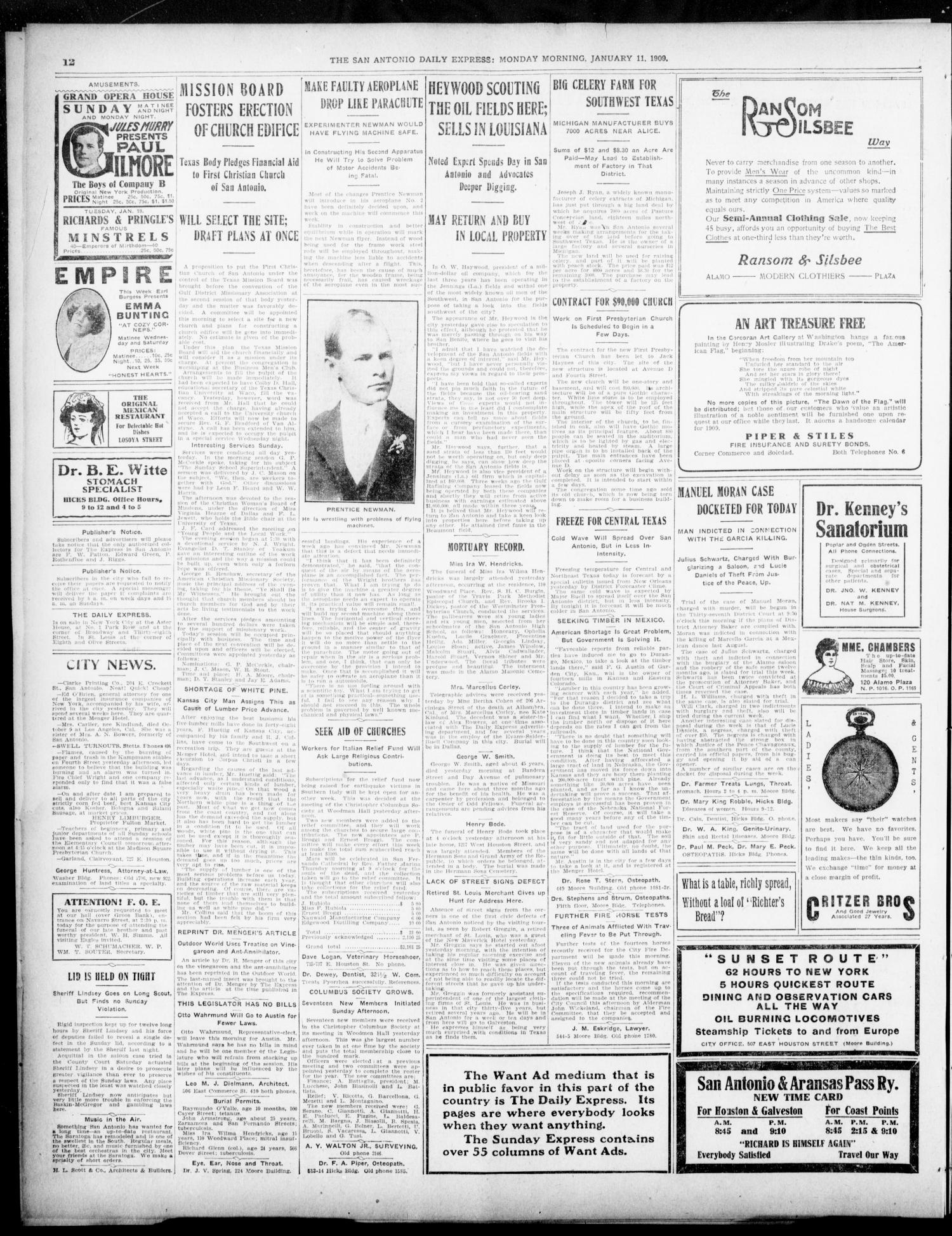 1909Jan11Pg12C6Docket