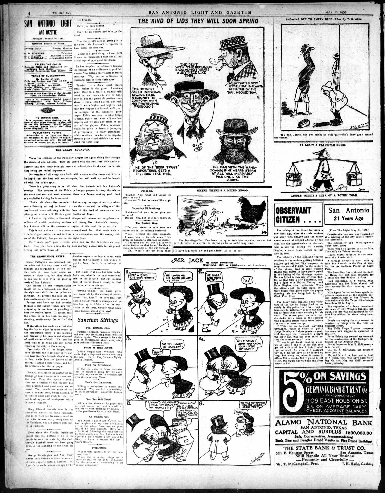 1909May20Pg4C6HanksUpdateONs