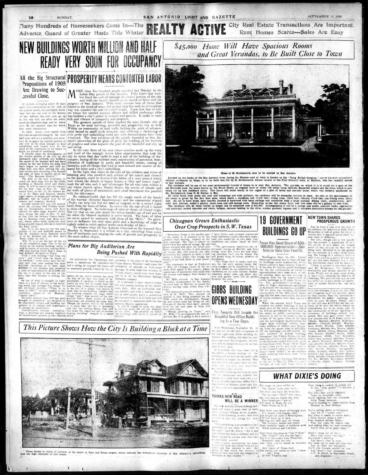 1909Sep12Pg18C5GibbsBldgToOpenSep15thjpg