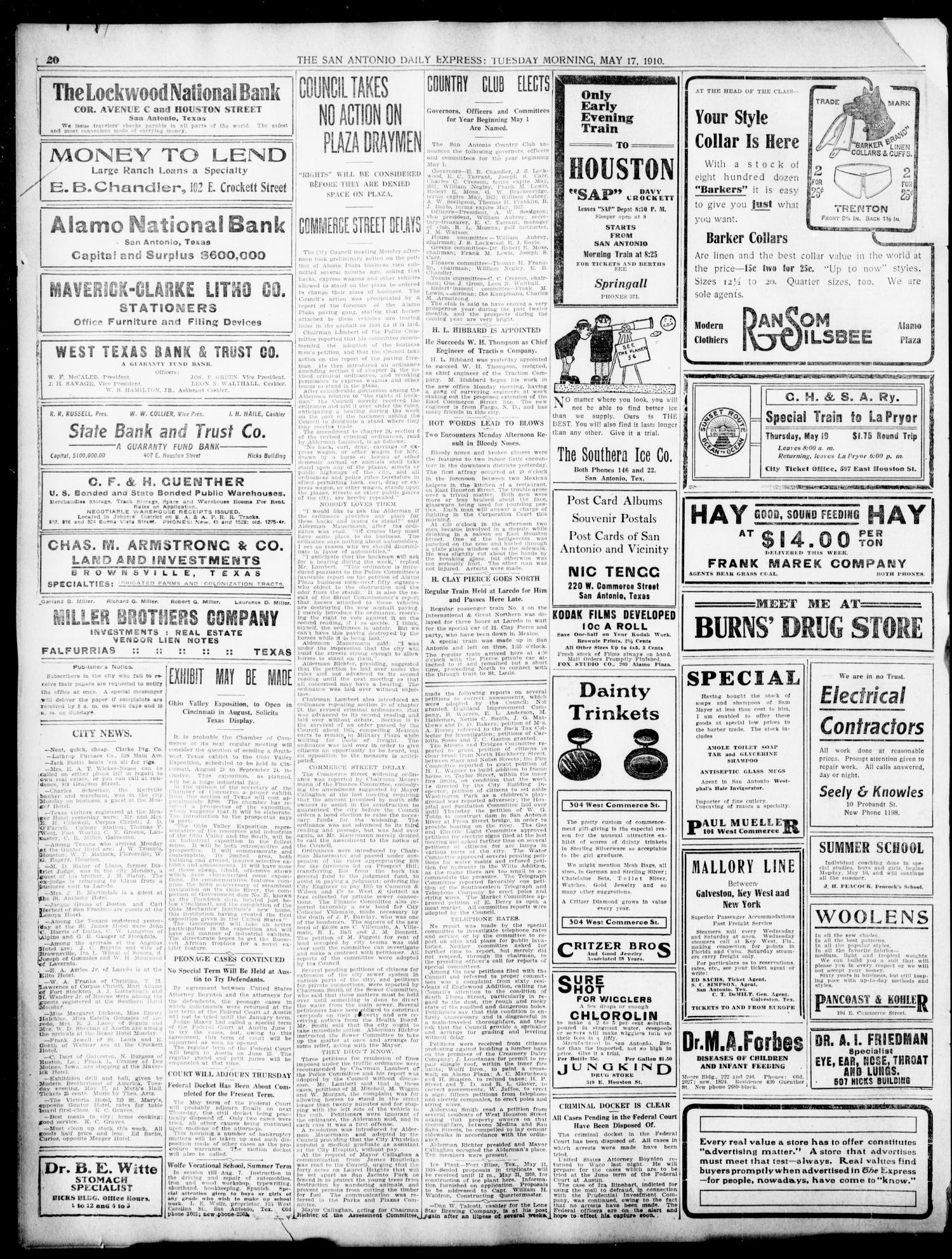 1910May17Pg22C3-4AsphaltPavingAlamoPlaza
