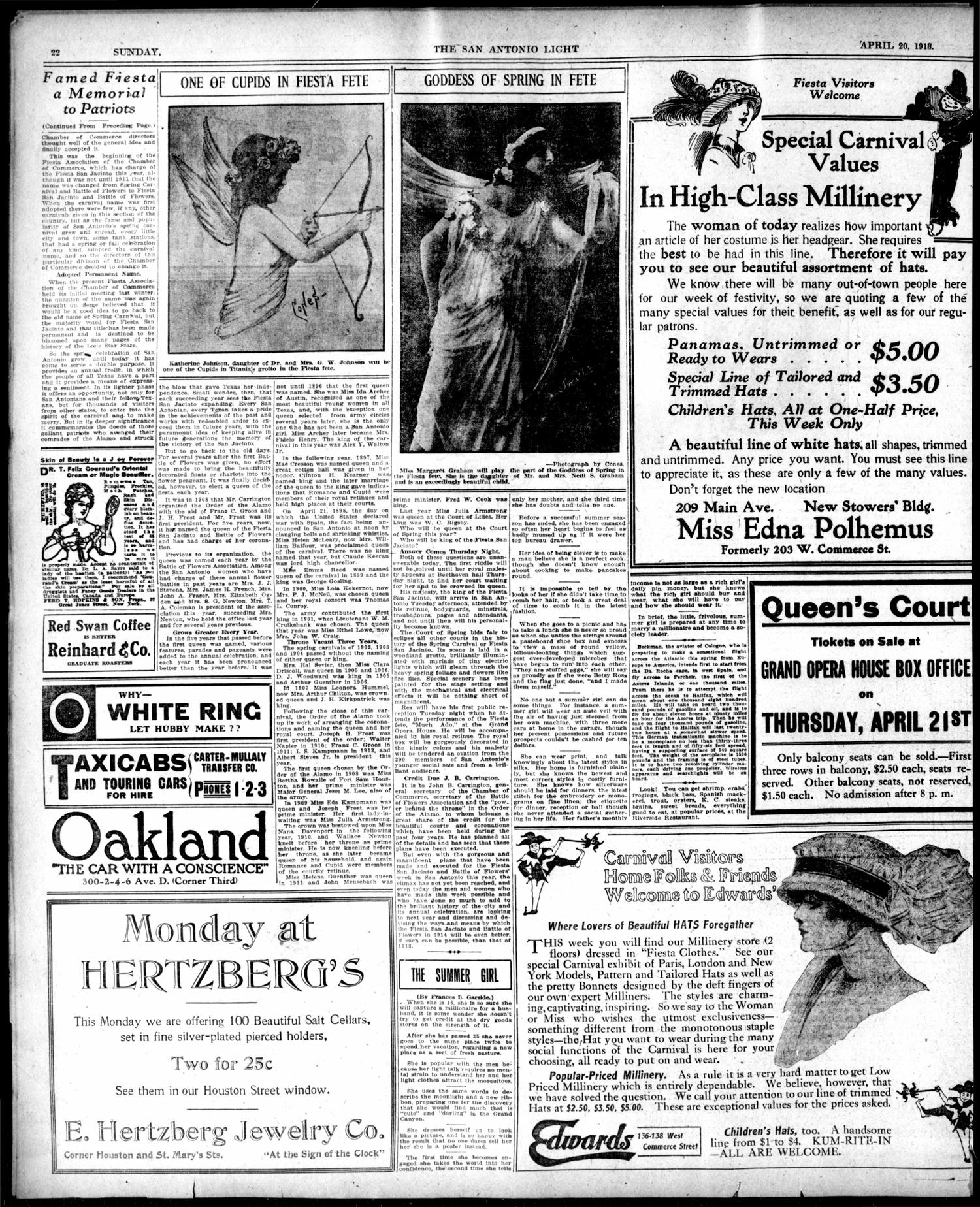 1913Apr20Pg22FullPageFiestaHistory