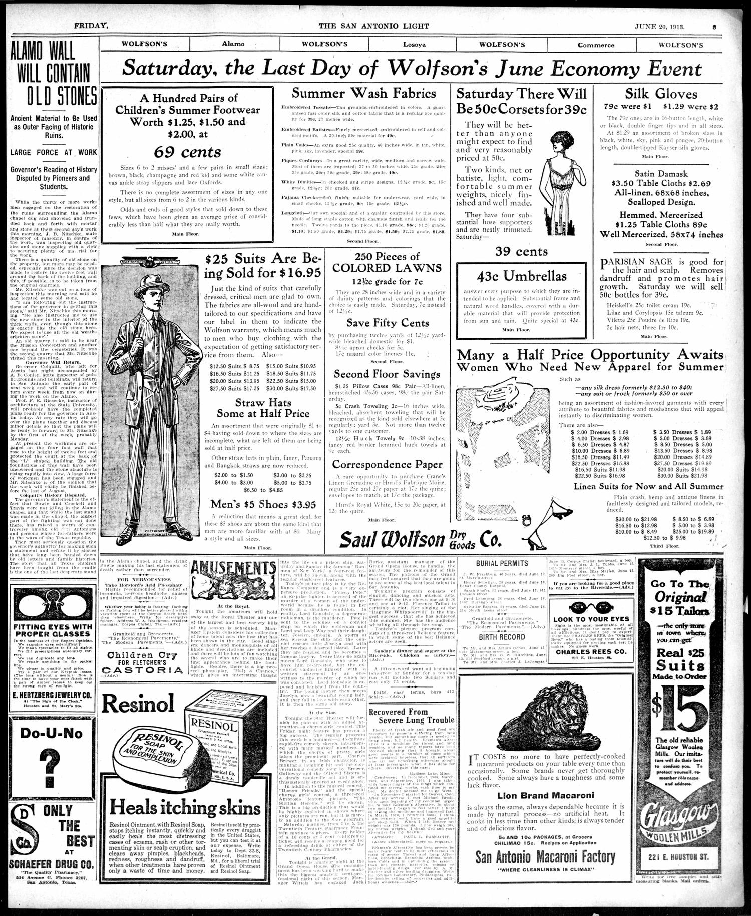 1913Jun20Pg3C1GovernorWallWork