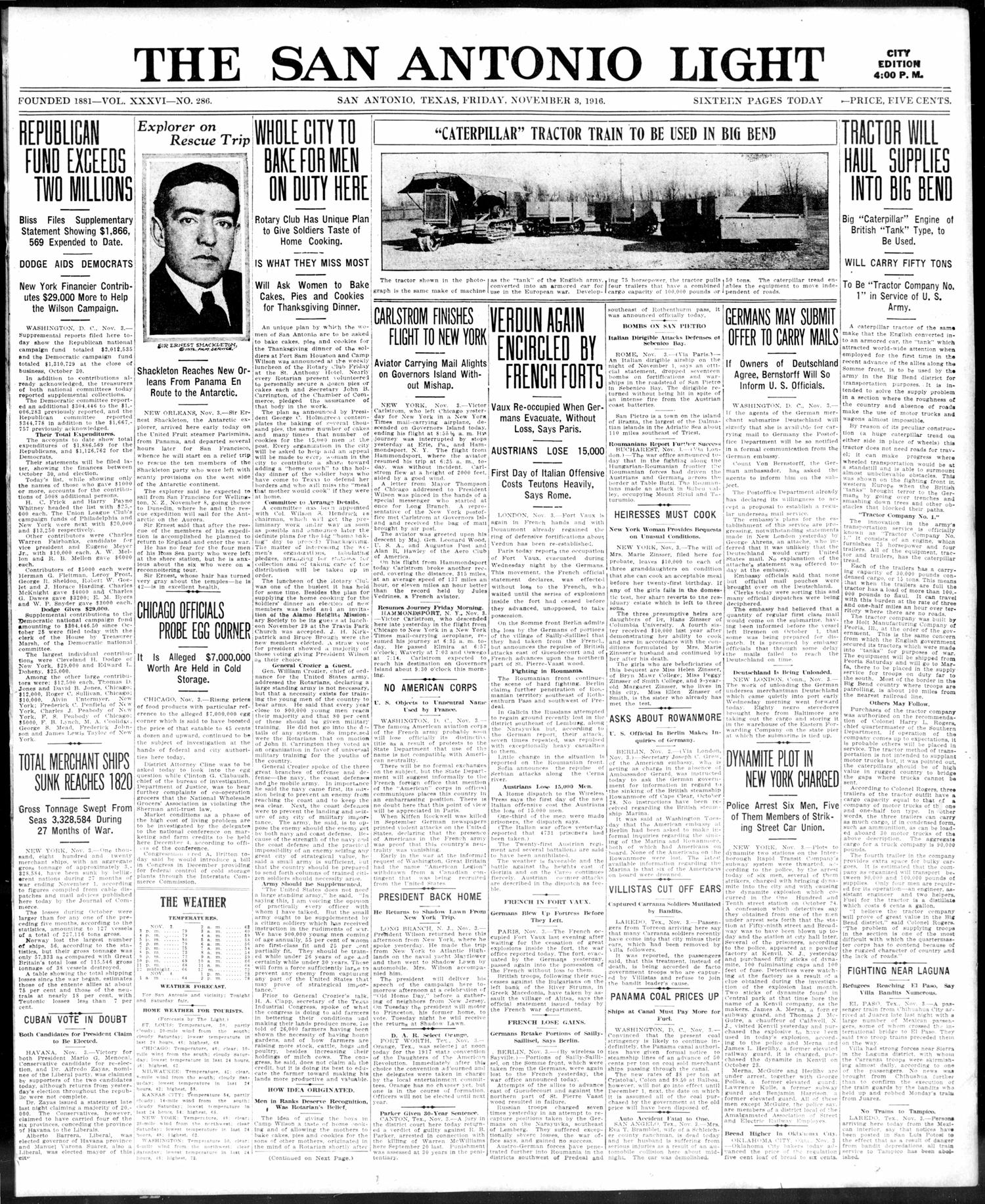 1916Nov3Pg1C8PhotoUSArmyCaterpillarTractor