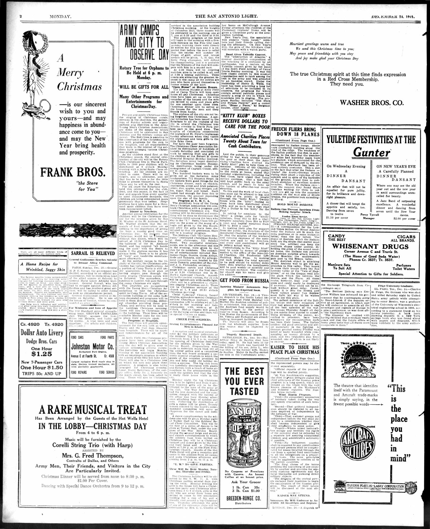 1917Dec24Pg2CC3RotaryXmasTreeTravisPark