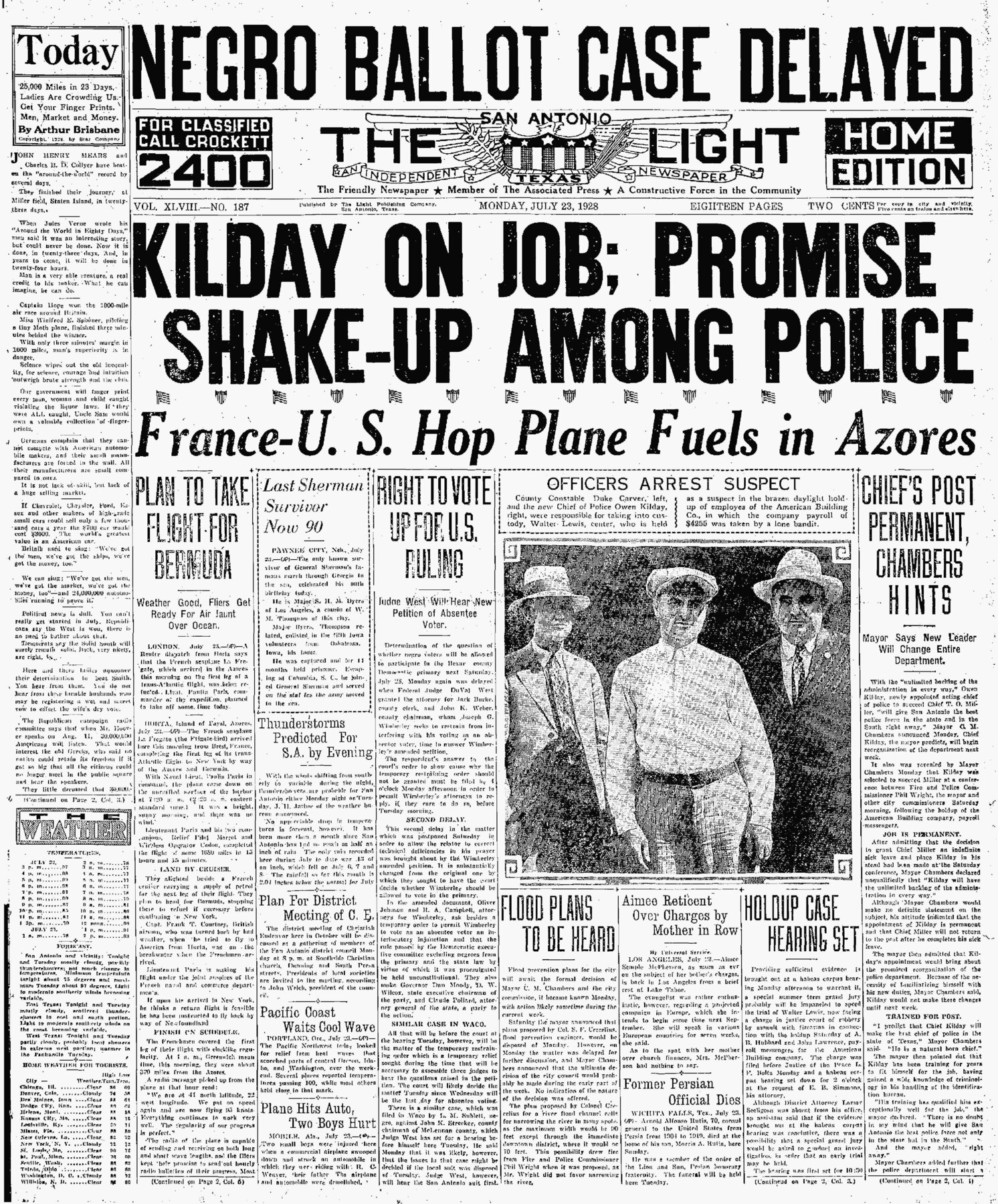 Kilday Made Chief Arrest