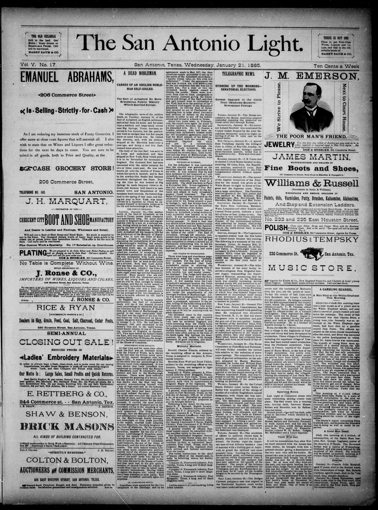 NewspapersFolder1885 – metapth163071_xl_0071Dtd21Jan1885C5ON