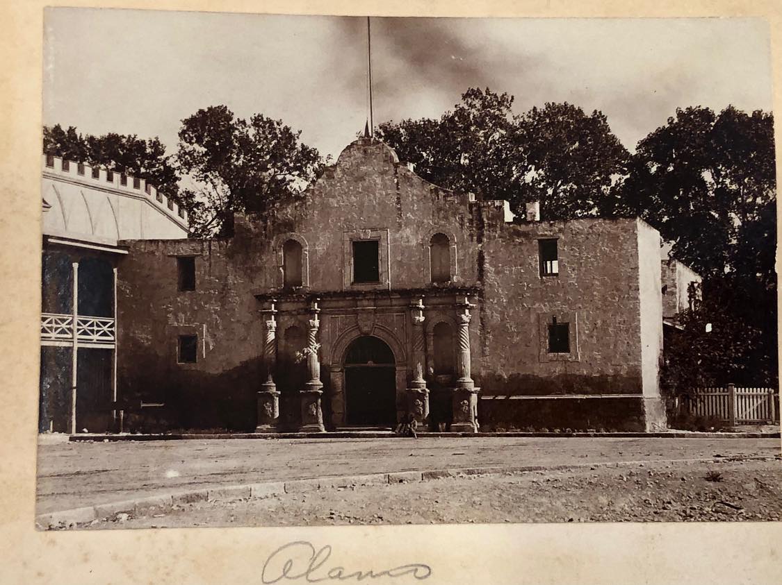 Alamo Plaza -1890.  AlamoChapel and environs.