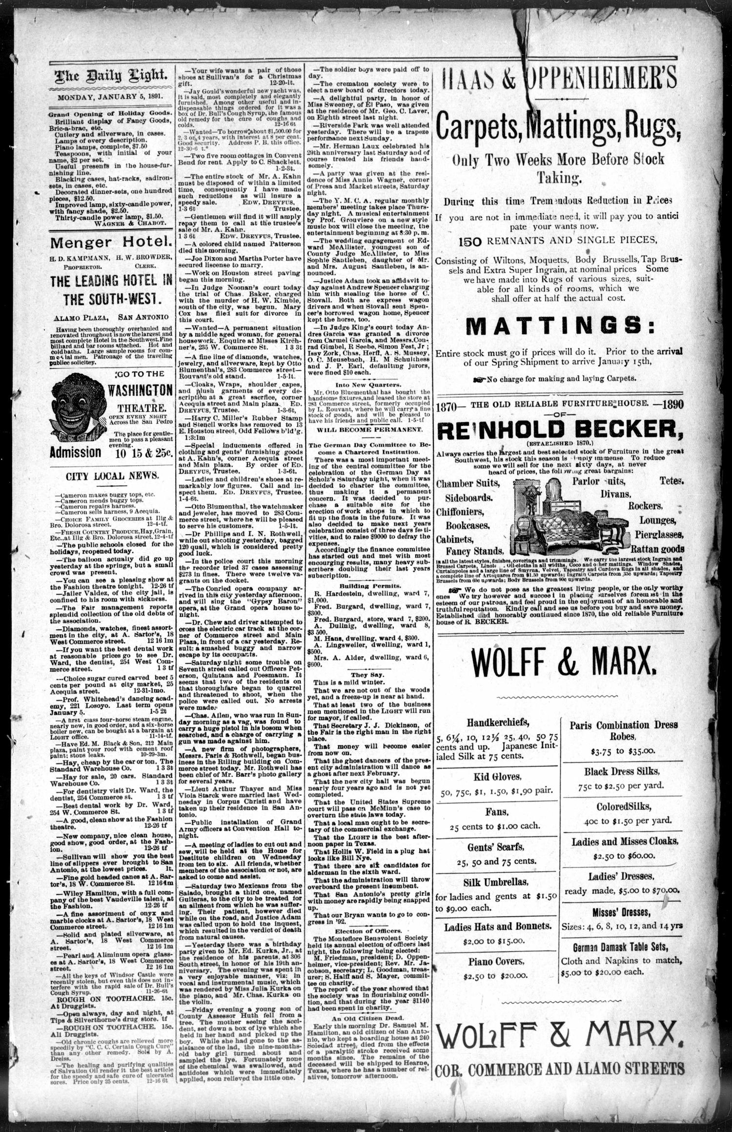 1891Jan5Pg5C2PavingBeginsHoustonSt