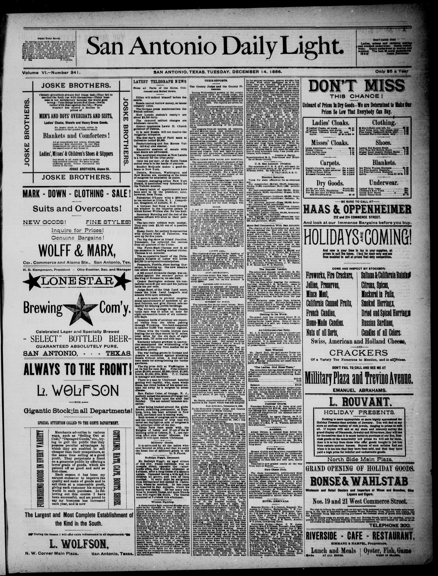 NewspapersFolder1886 – metapth145027_xl_1199Dtd14Dec1886C2-4ONsAccd