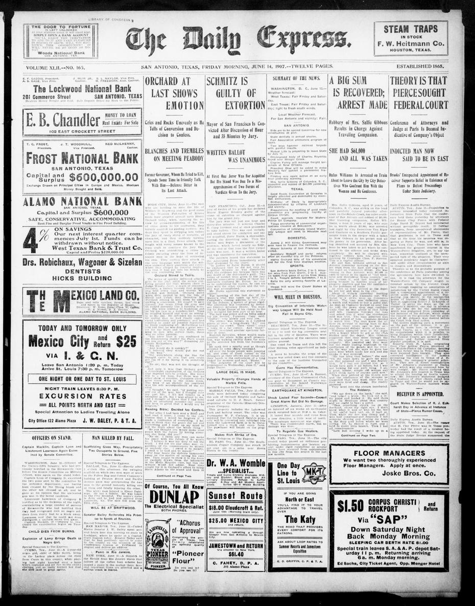NewspapersFolder1907 – metapth441406_l_0001Dtd14Jun1907C6HwyRobONs