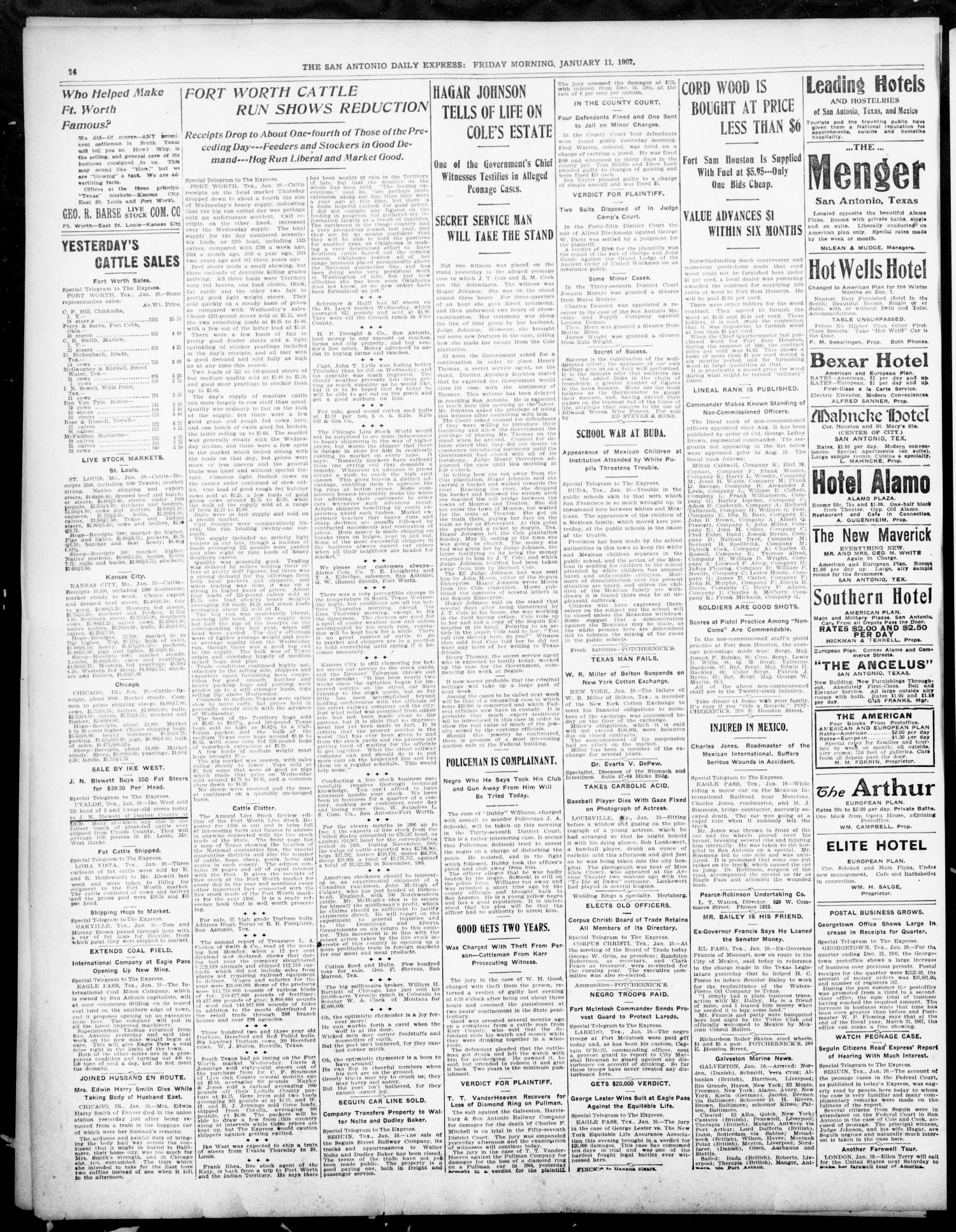 NewspapersFolder1907 – metapth441460_xl_0014Dtd11Jan1907C4ON