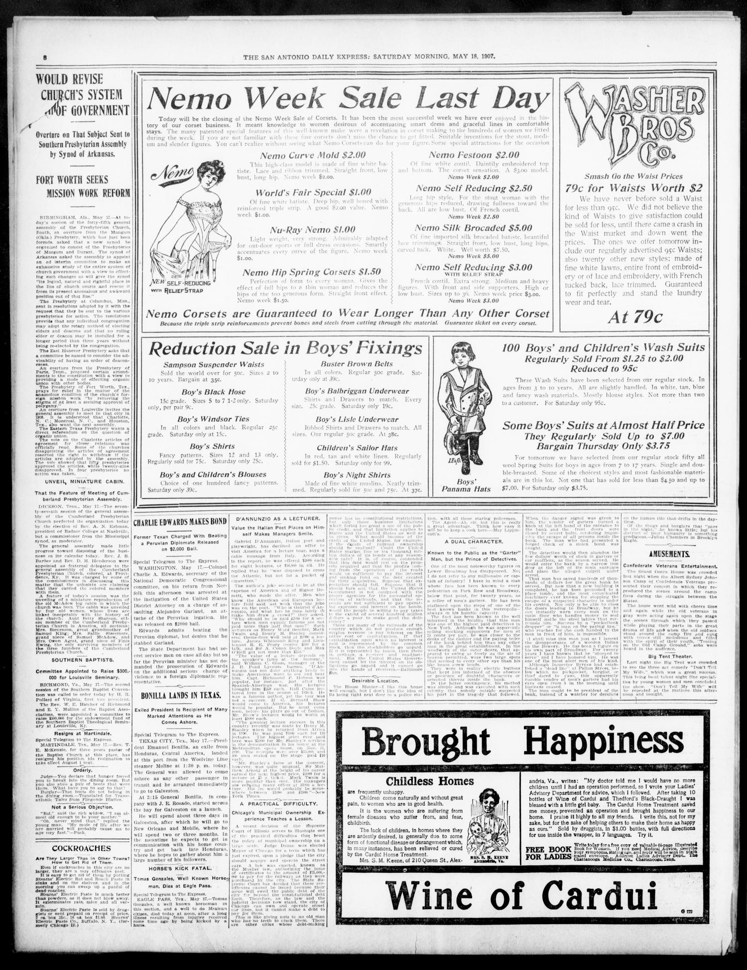 NewspapersFolder1907 – metapth441471_xl_0008Dtd18May1907C5-6Joke