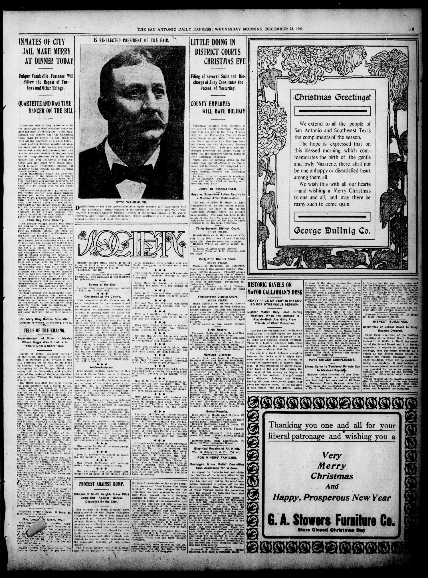 NewspapersFolder1907 – metapth441472_xl_0005Dtd25Dec1907C1XmasJailON