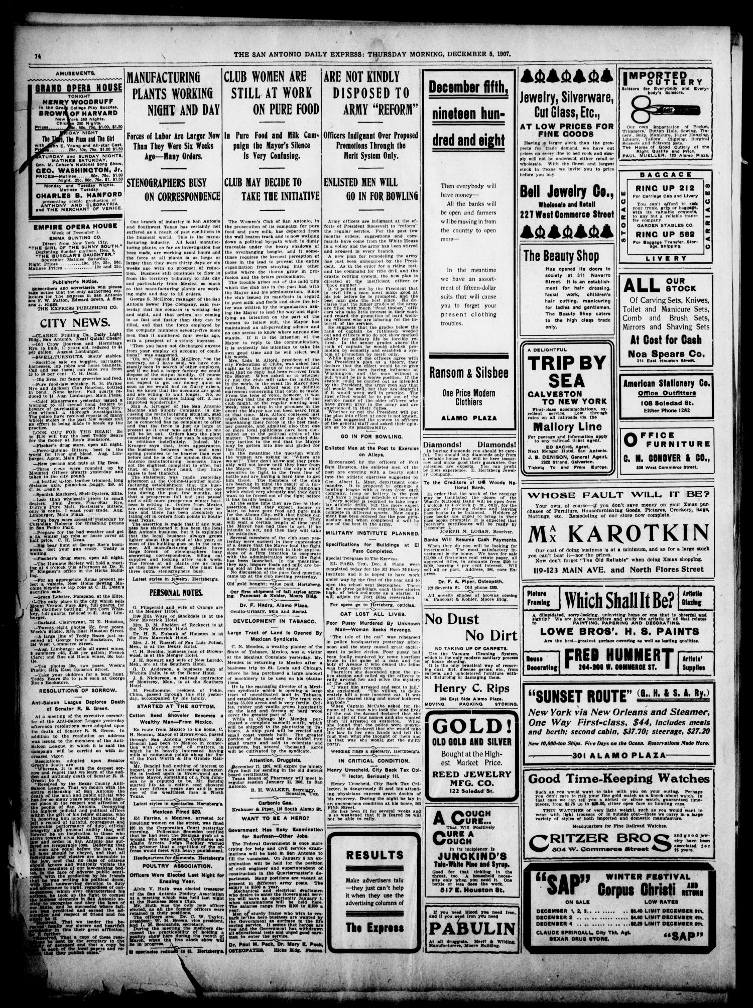 NewspapersFolder1907 – metapth441523_xl_0016Dtd5Dec1907C1-4ONsDeadCat
