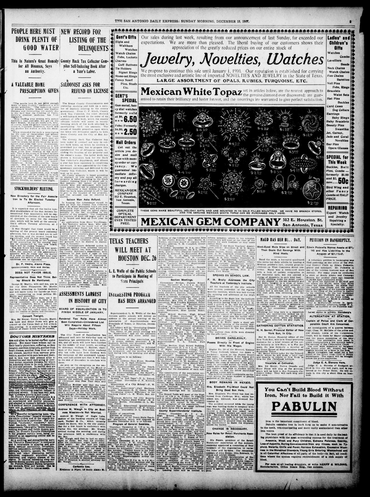 NewspapersFolder1907 – metapth441583_xl_0005Dtd15Dec1907C6-7MuleONsFight