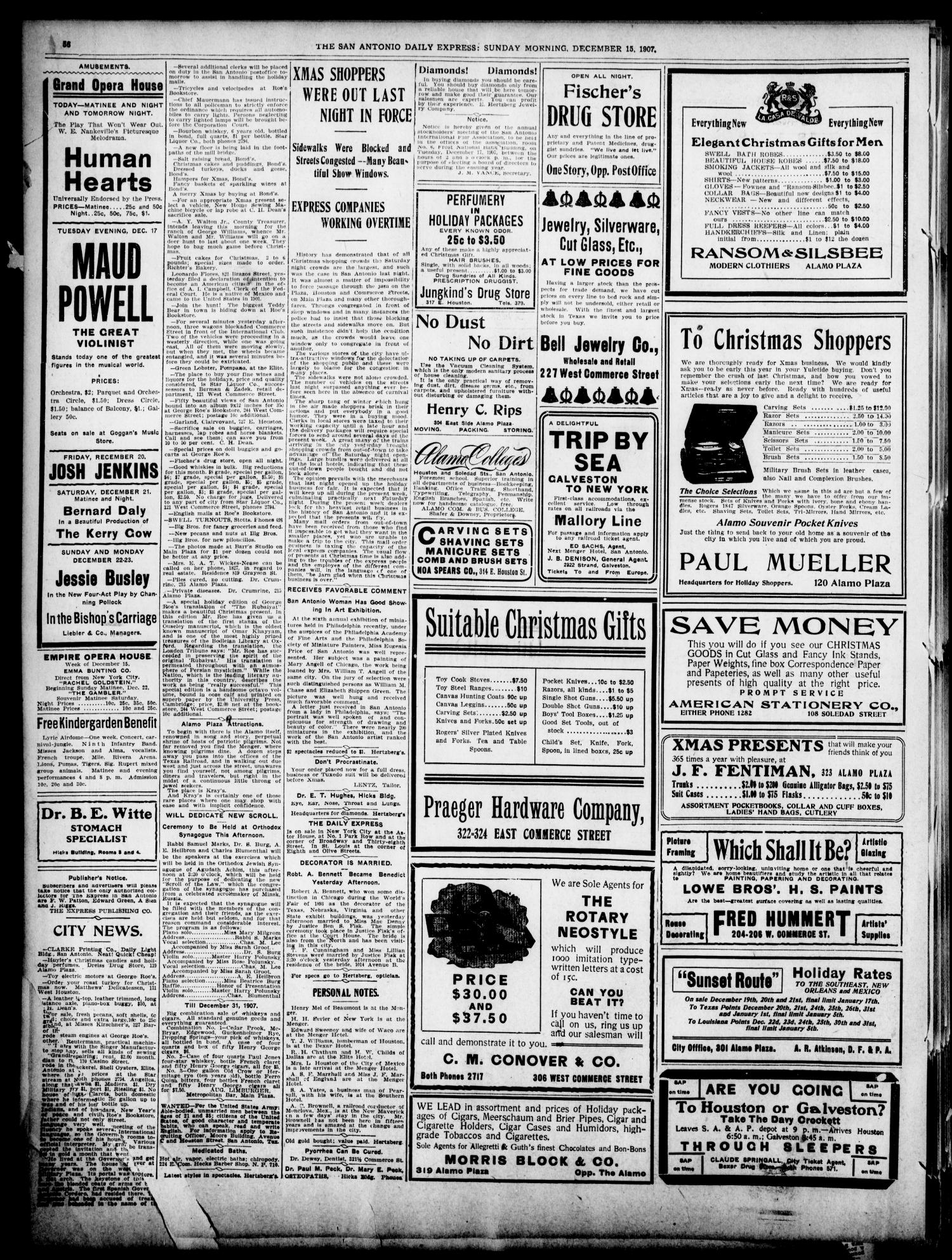 NewspapersFolder1907 – metapth441583_xl_0056Dtd15Dec1907C2-3VehLightsXmas