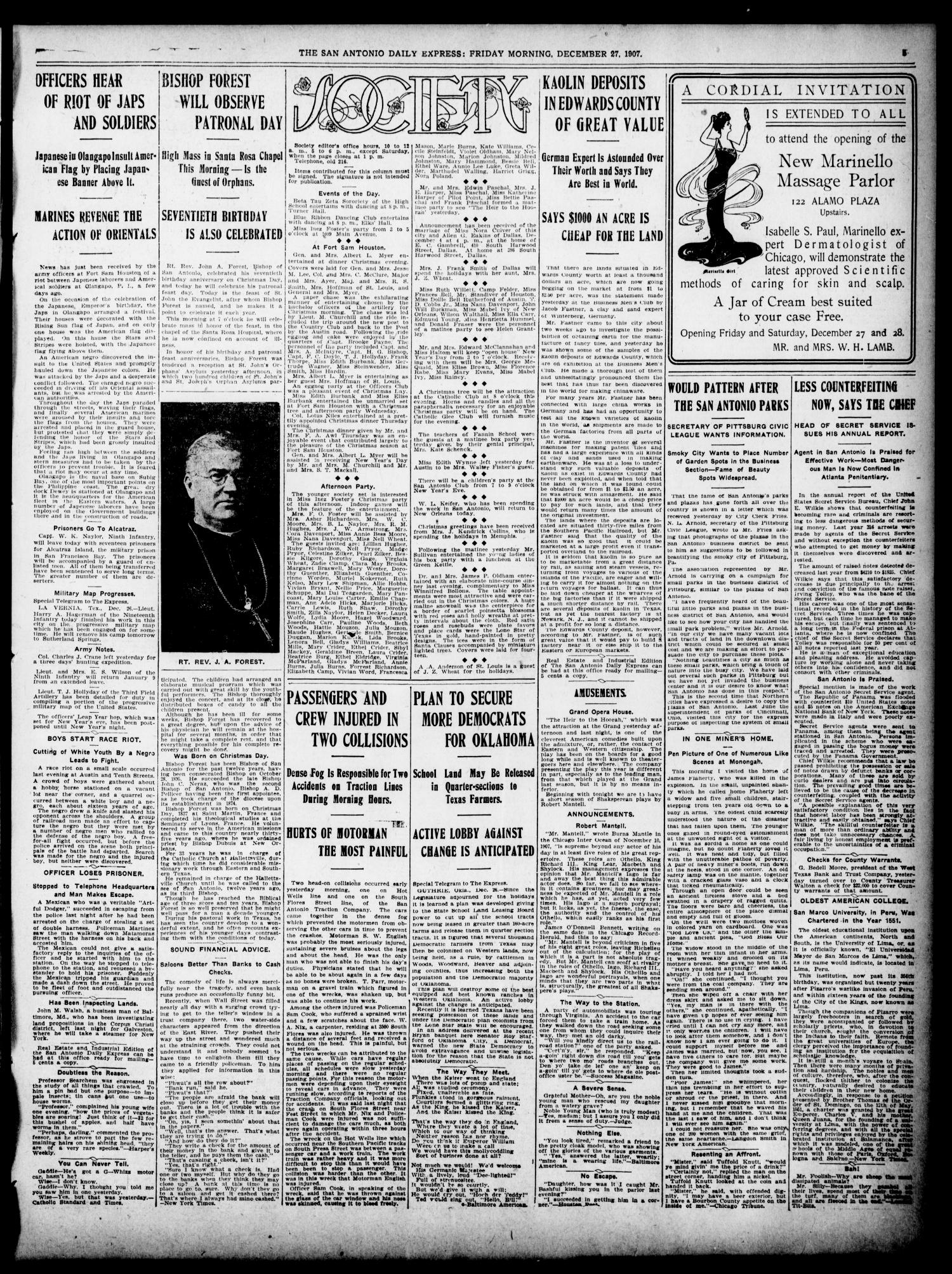 NewspapersFolder1907 – metapth441584_xl_0005Dtd27Dec1907C1-3ONsRiot