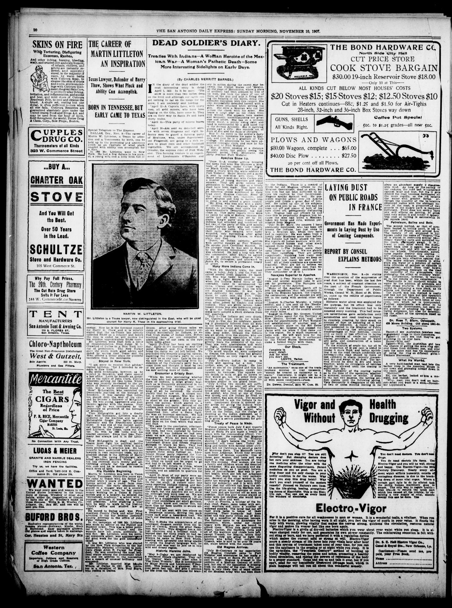 NewspapersFolder1907 – metapth441625_xl_0020Dtd10Nov1907C3-5CMB