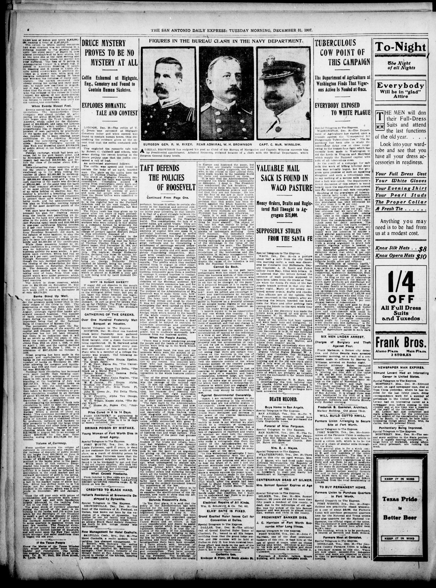 NewspapersFolder1907 – metapth441677_xl_0002Dtd31Dec1907C6DetArrested