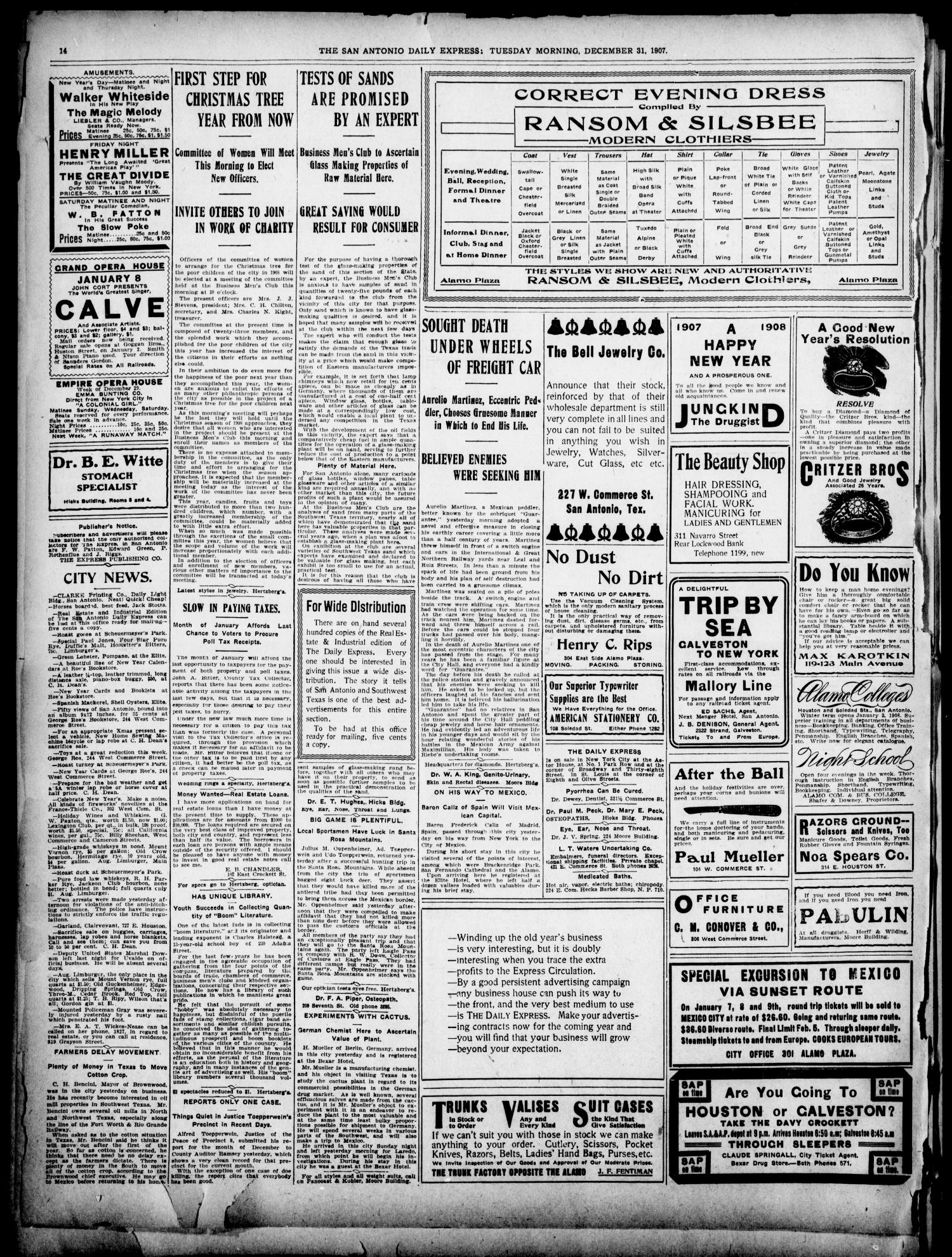 NewspapersFolder1907 – metapth441677_xl_0014Dtd31Dec1907C1ONinjuredTfcOrd