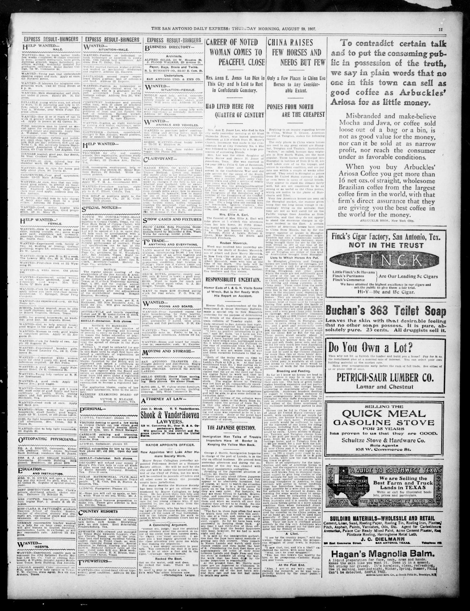 NewspapersFolder1907 – metapth441794_xl_0011Dtd29Aug1907C3HumaneOff