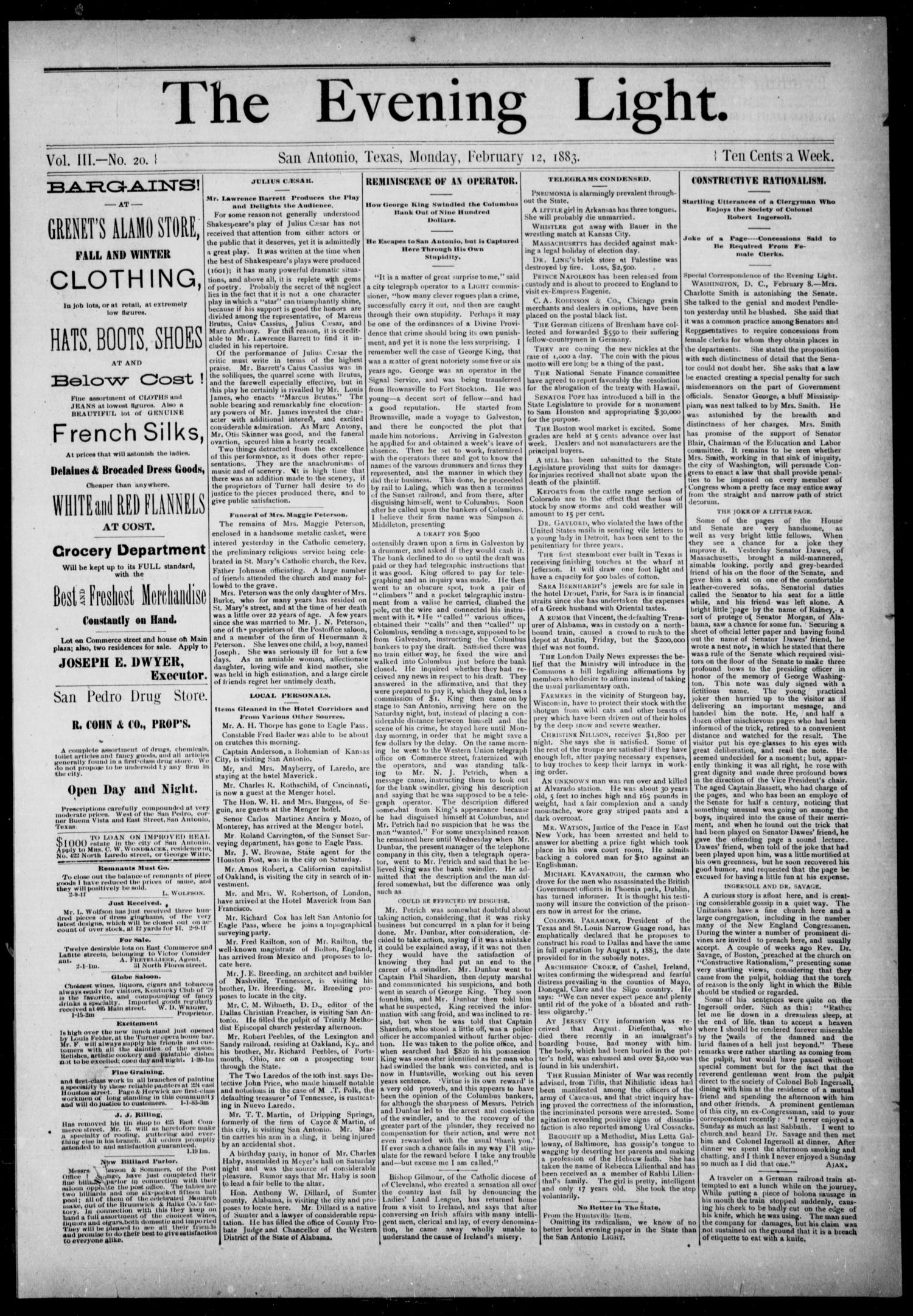 NewspapersFolder1883 – metapth144653_xl_0143Dtd12Feb1883C3ONcon