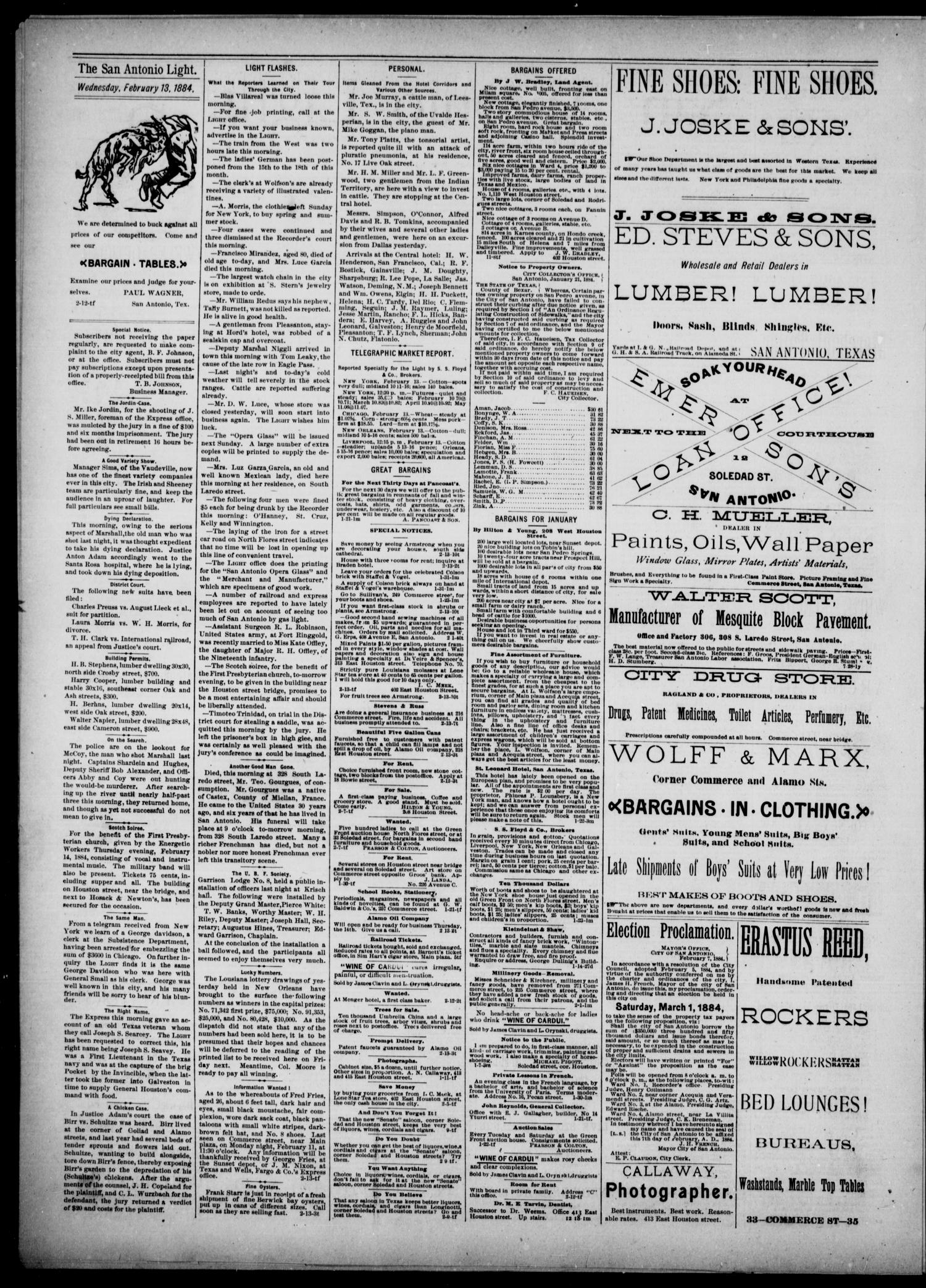 NewspapersFolder1884 – metapth162782_xl_0144Dtd13Feb1884C1ONs