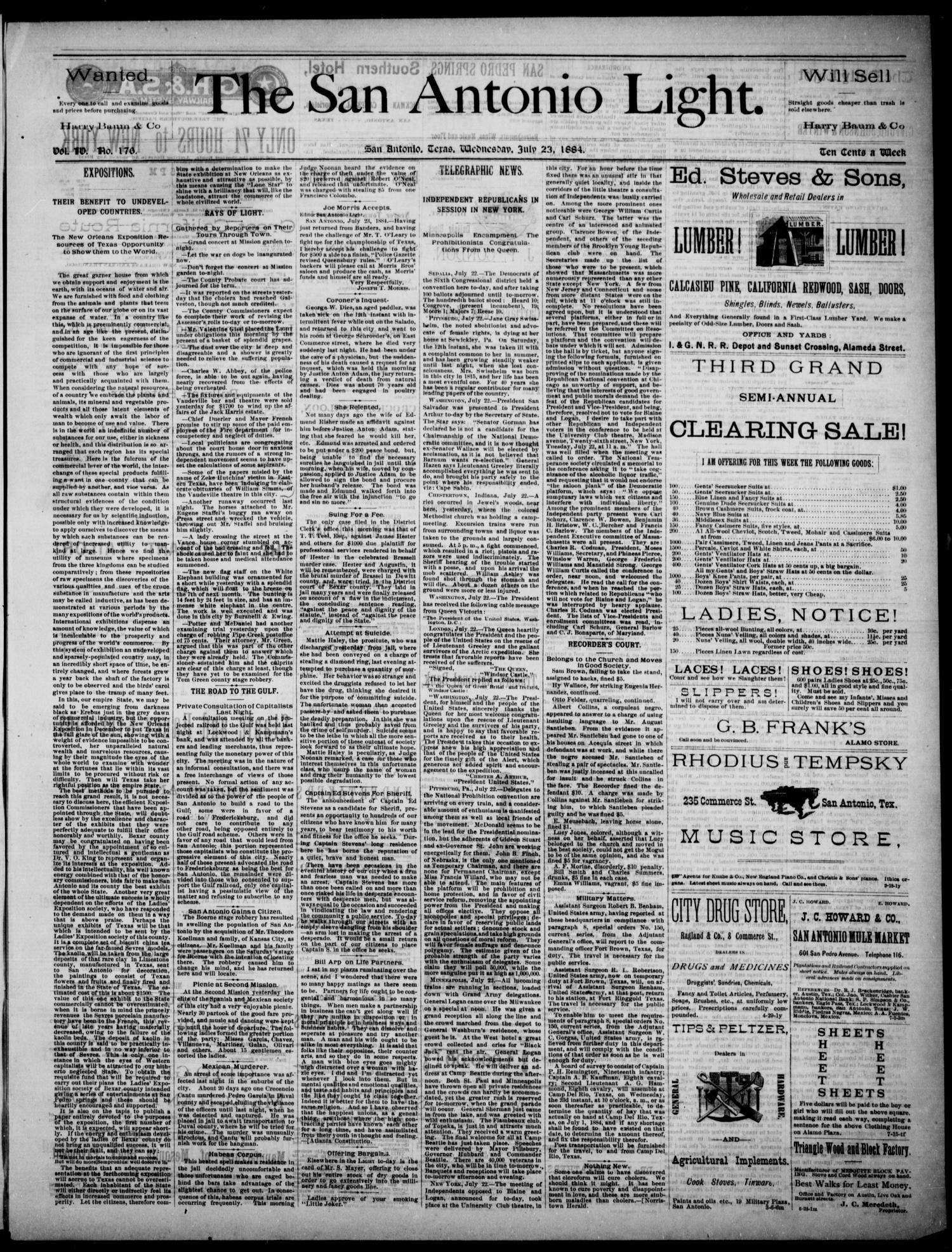 NewspapersFolder1884 – metapth162919_xl_0693Dtd23Jul1884C2ON