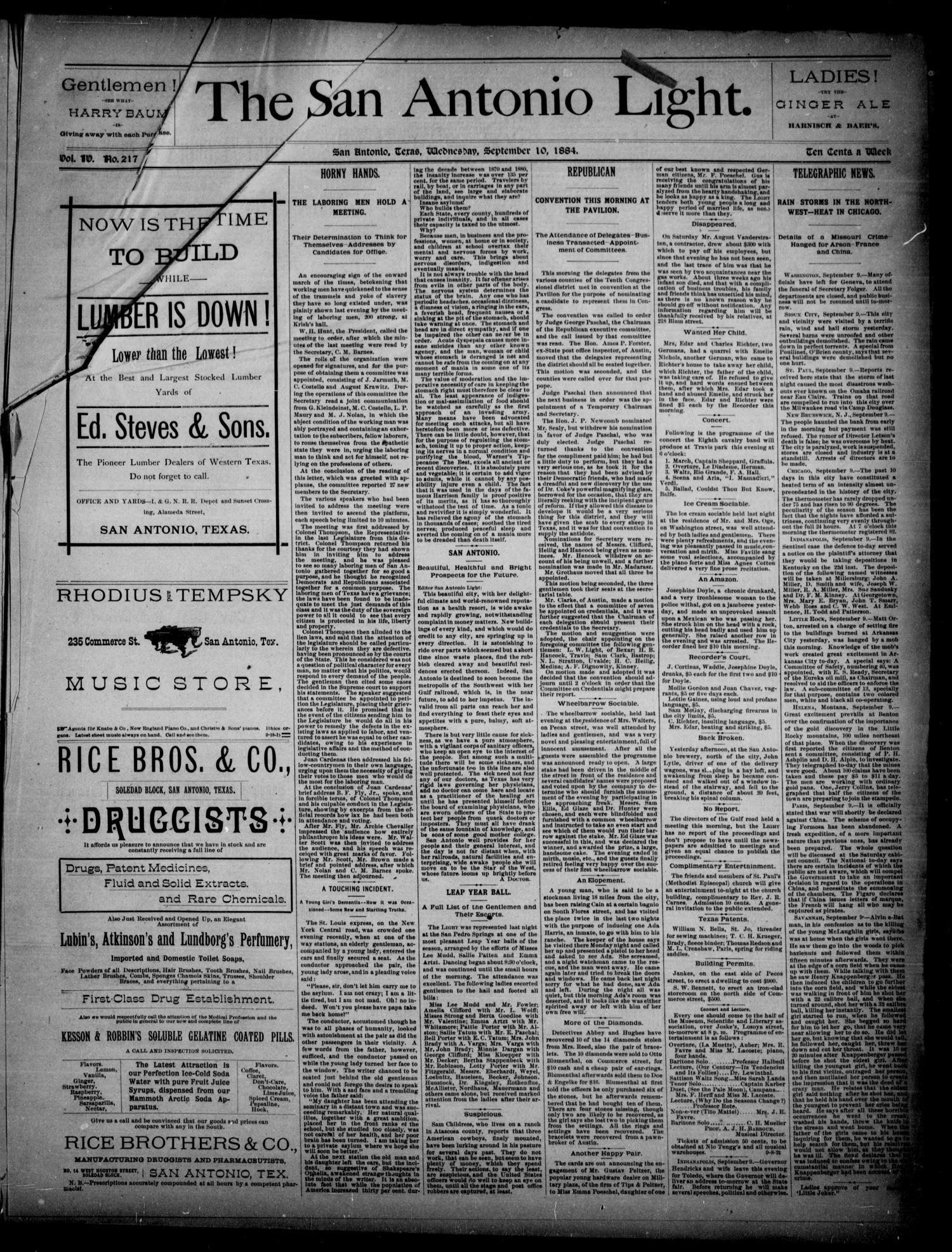 NewspapersFolder1884 – metapth162961_xl_0871Dtd10Sep1884C3ONs