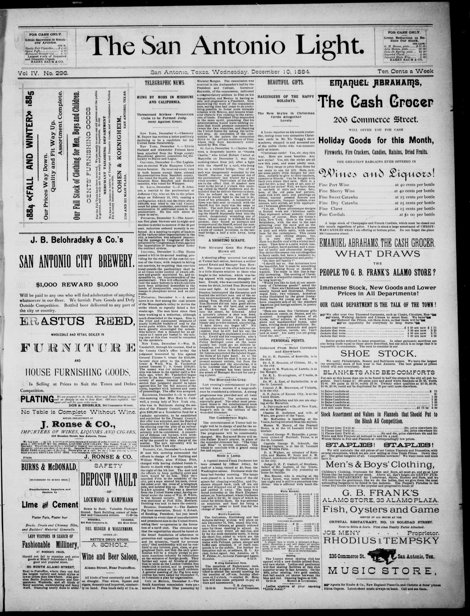 NewspapersFolder1884 – metapth163037_xl_1185Dtd10Dec1884C4LocONs