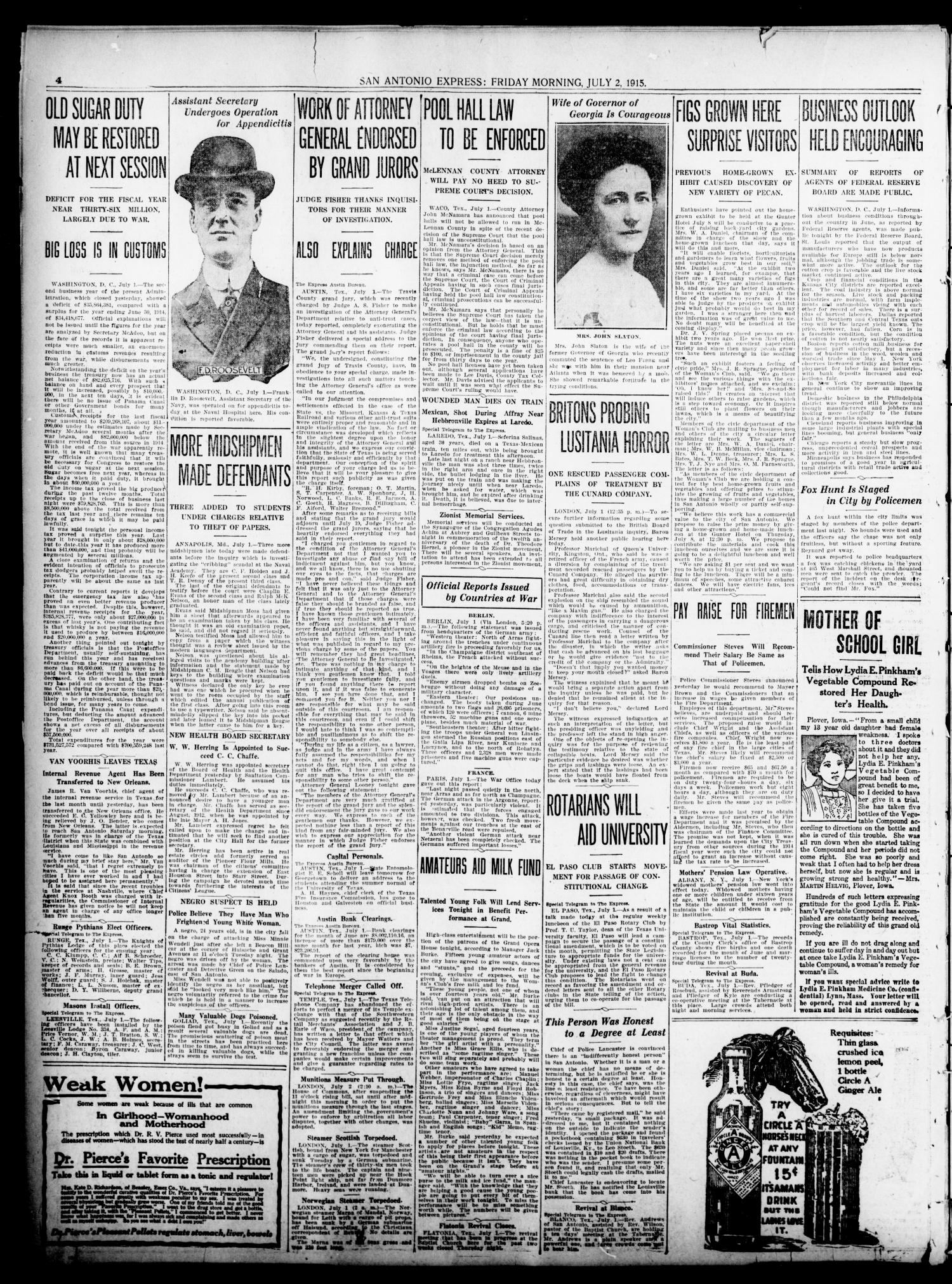 02Jul1915 Pg4SAExp2Jul1915PDfoxhunt