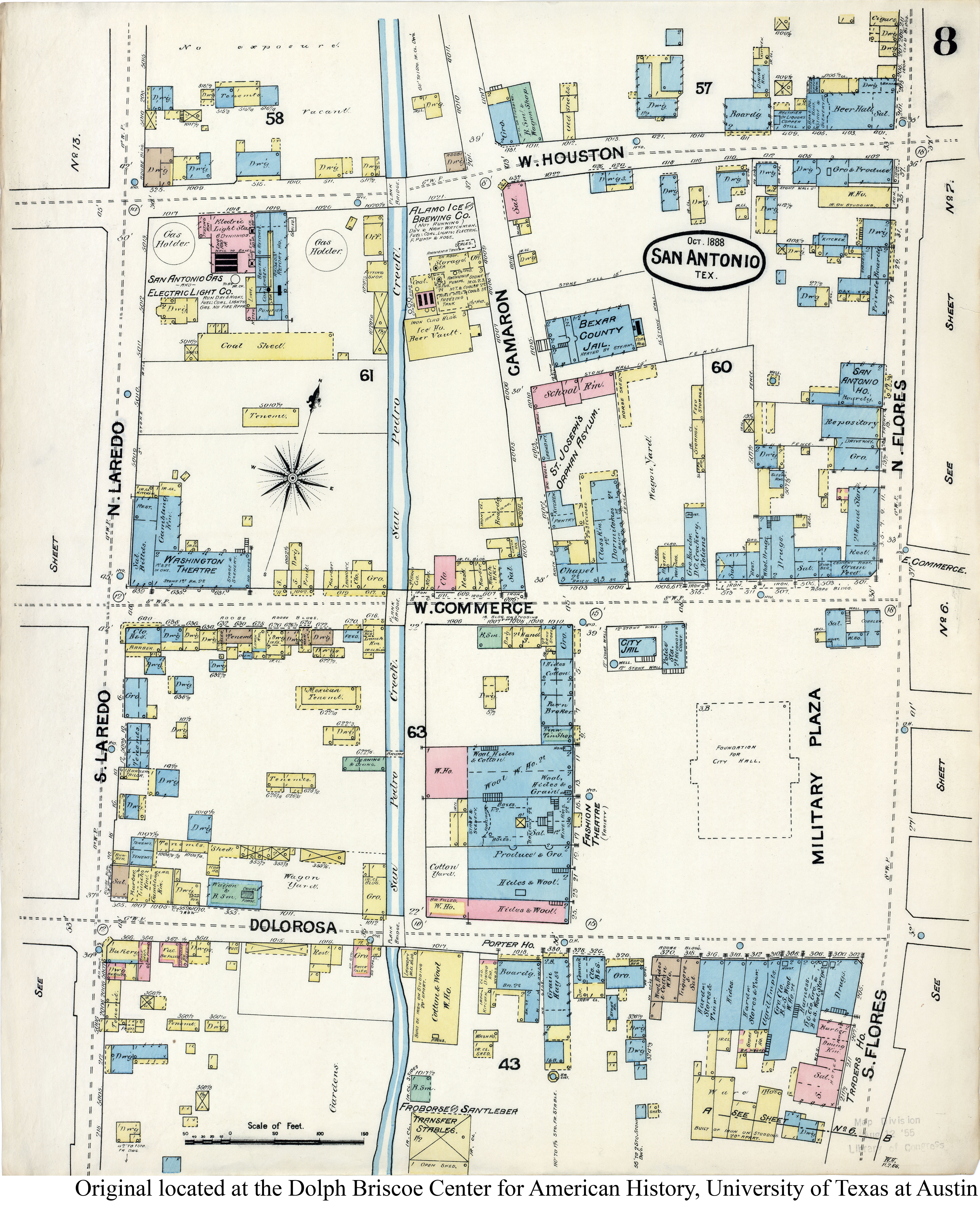 SiteMapsFolder Txu Sanborn San Antonio 1888 08