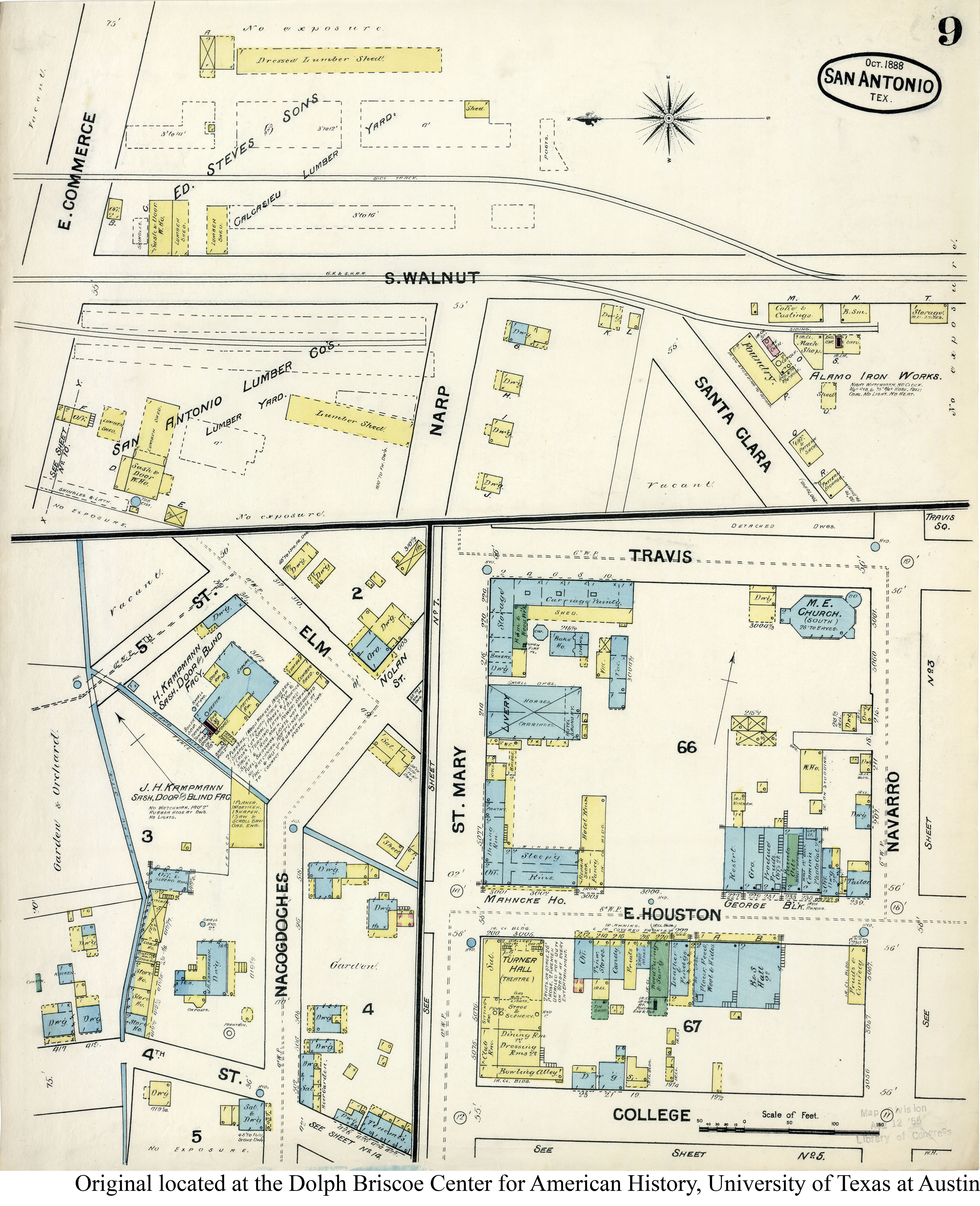 SiteMapsFolder Txu Sanborn San Antonio 1888 09