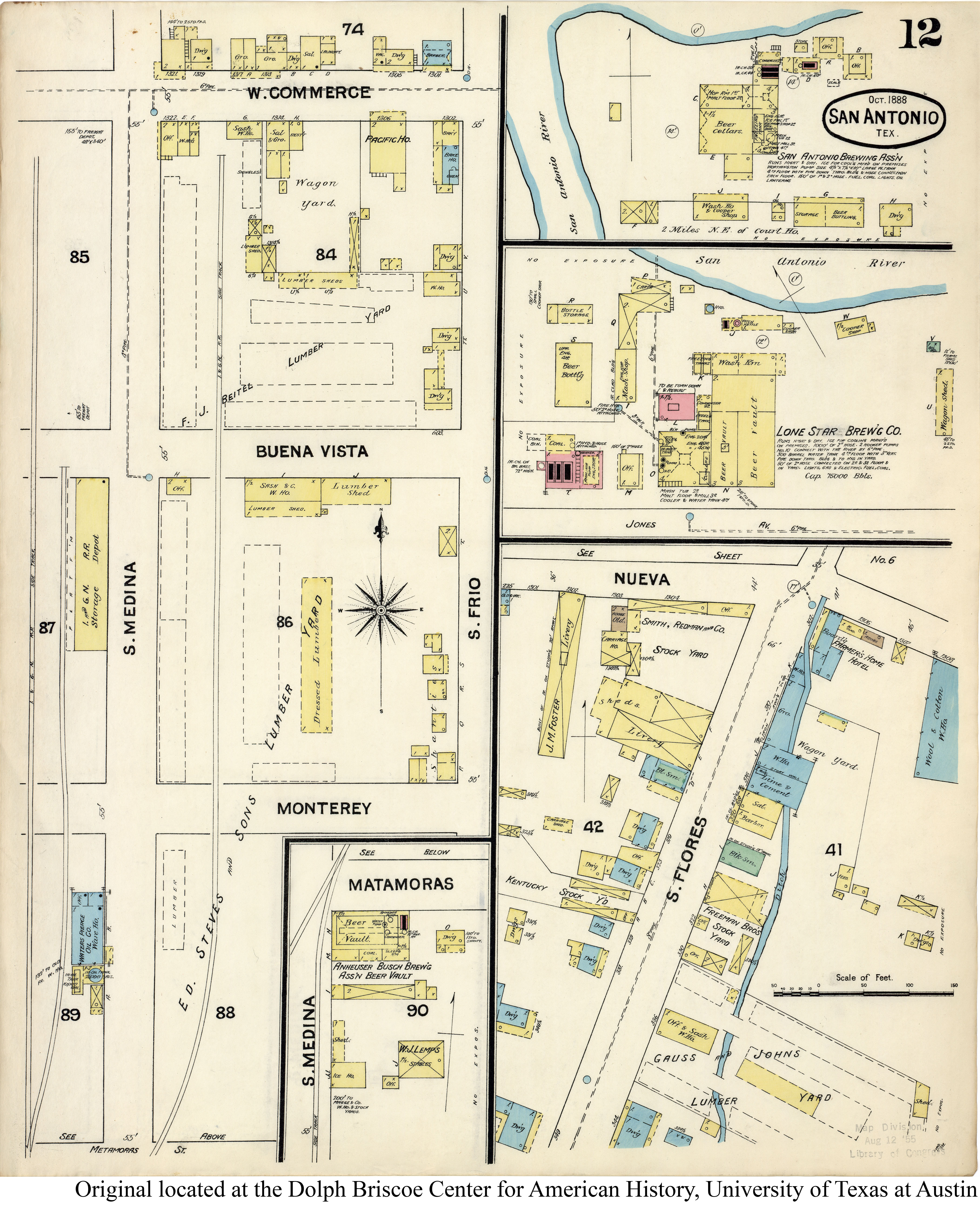 SiteMapsFolder Txu Sanborn San Antonio 1888 12