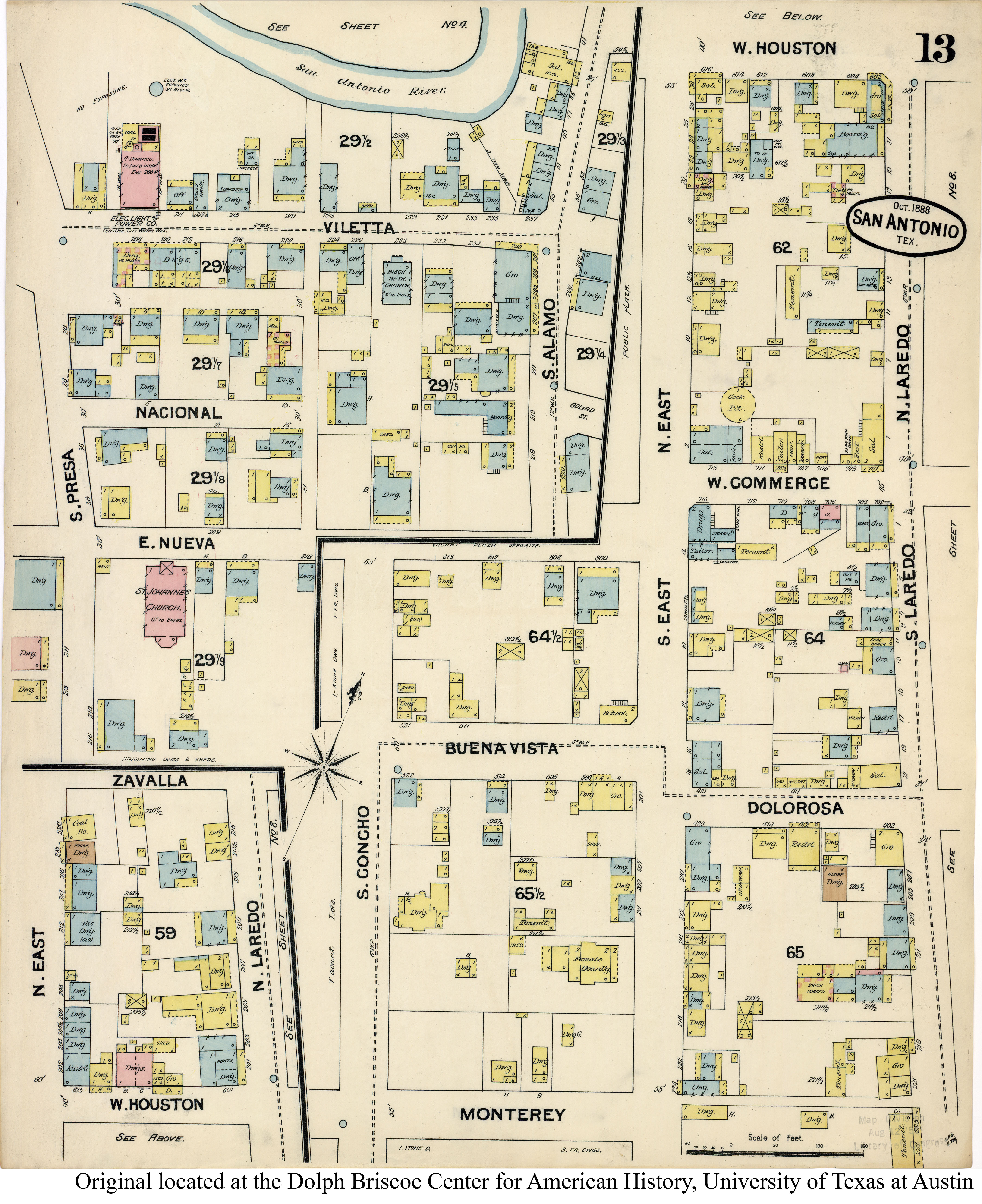 SiteMapsFolder Txu Sanborn San Antonio 1888 13